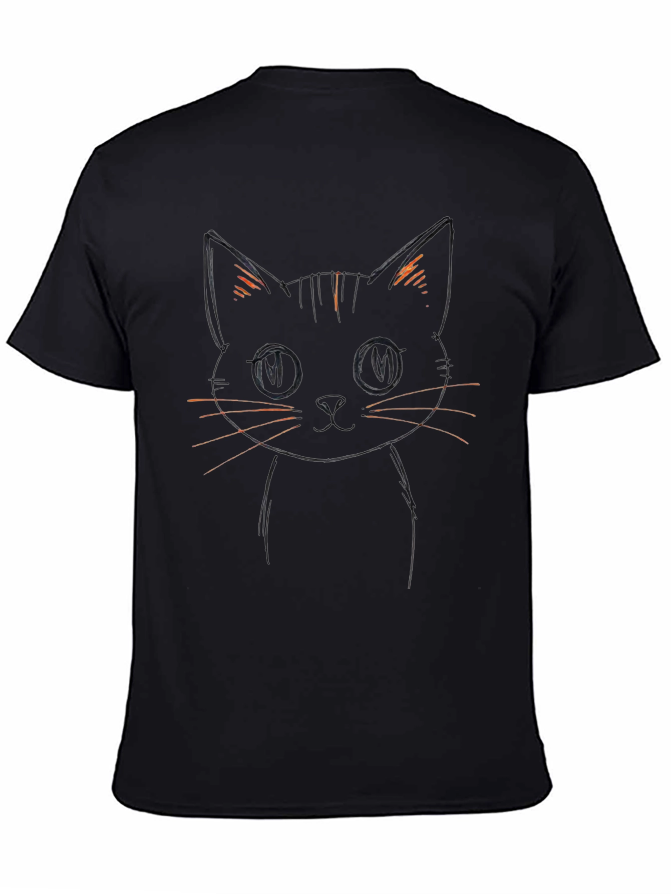 Cool Cat Tee - Black Sketch Style