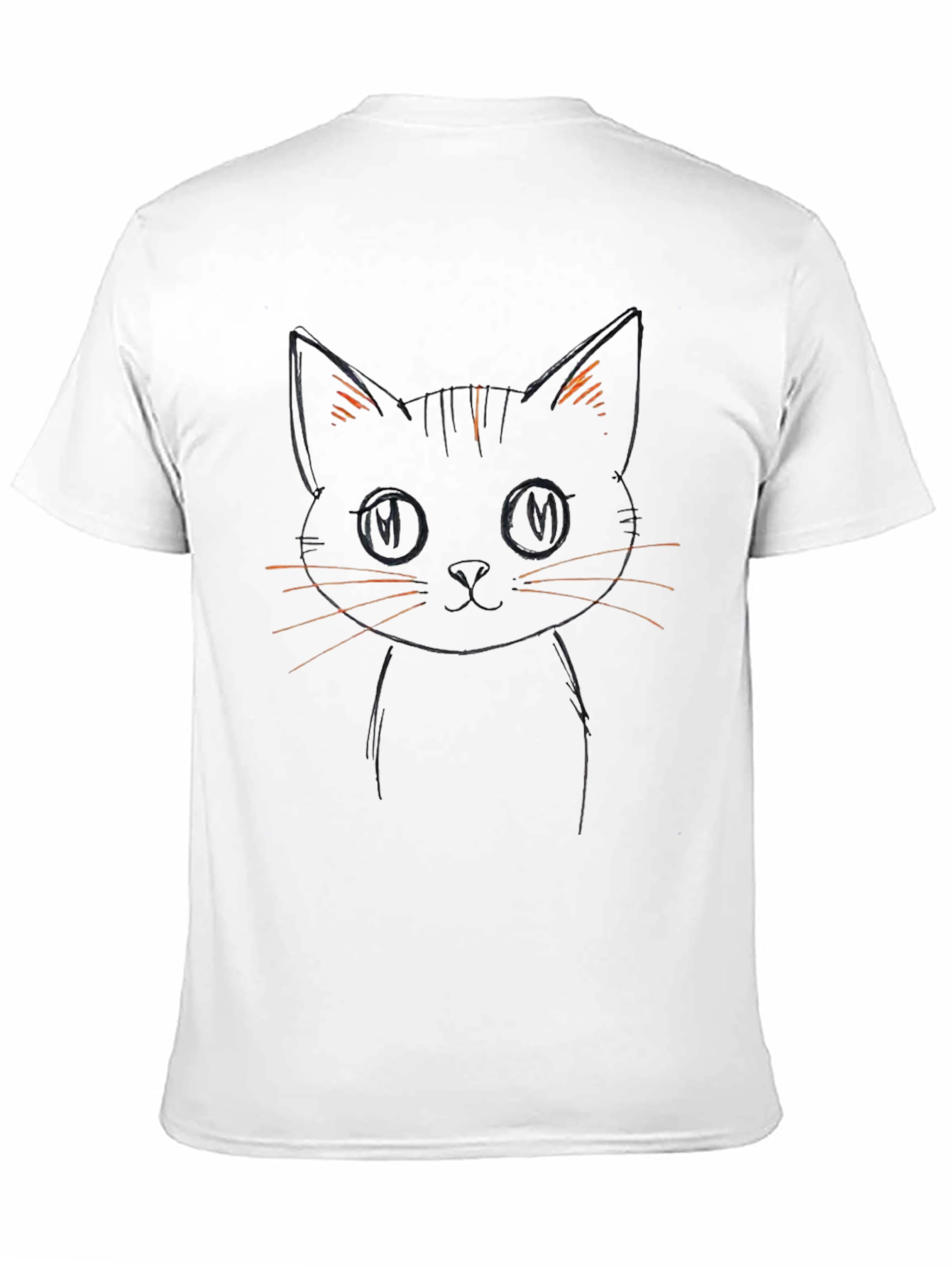 Cool Cat Tee - Black Sketch Style