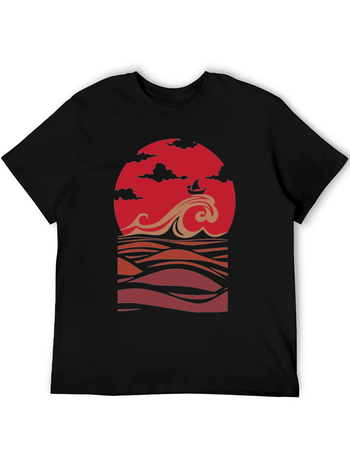 Sunset Ship Graphic Tee - Stylish Comfort