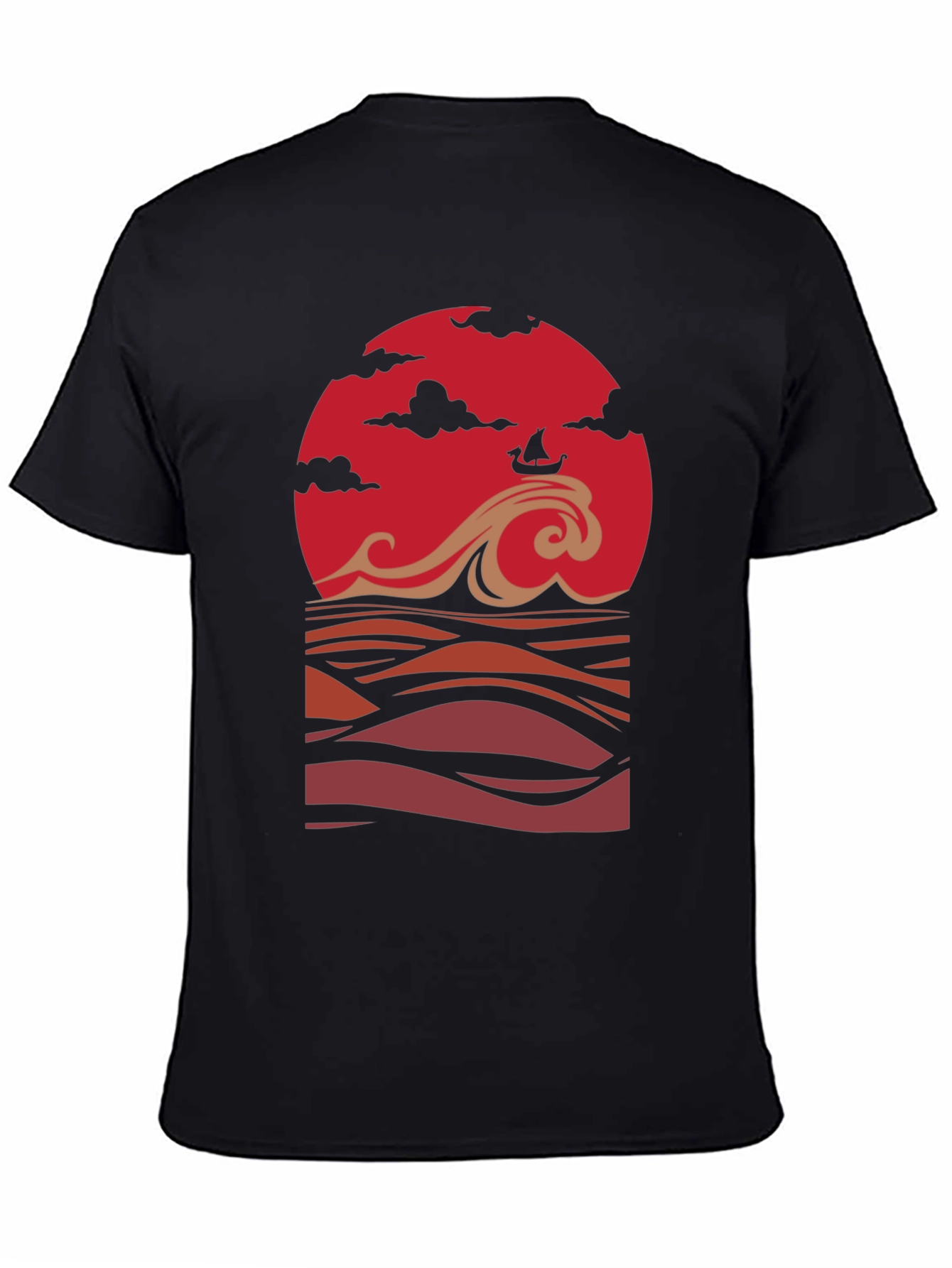 Sunset Ship Graphic Tee - Stylish Comfort