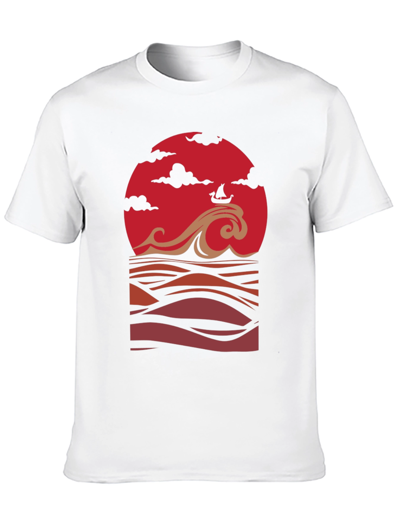 Sunset Ship Graphic Tee - Stylish Comfort