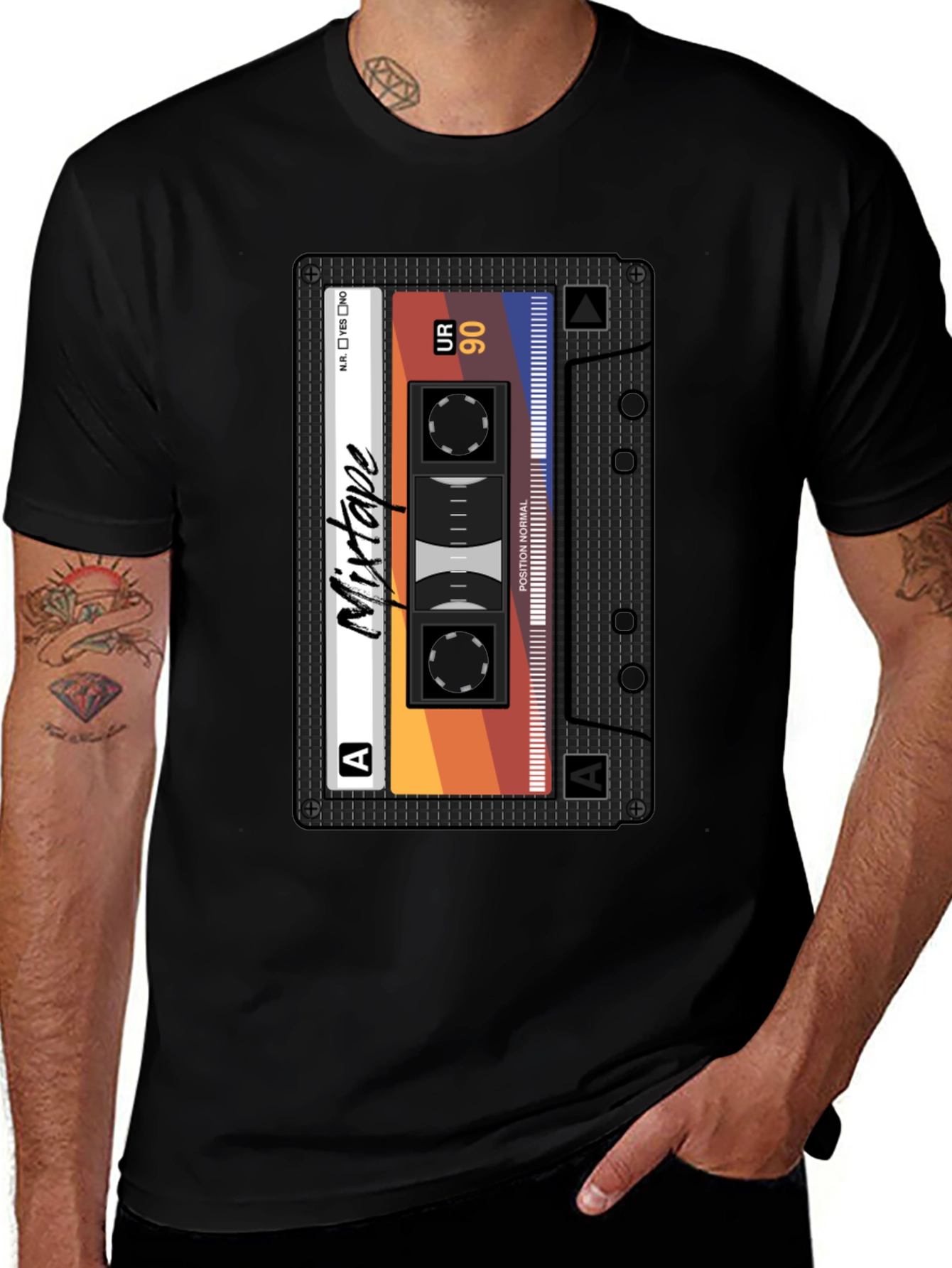 Mixtape Graphic Tee - Retro Cassette T-Shirt
