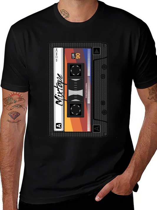 Mixtape Graphic Tee - Retro Cassette T-Shirt
