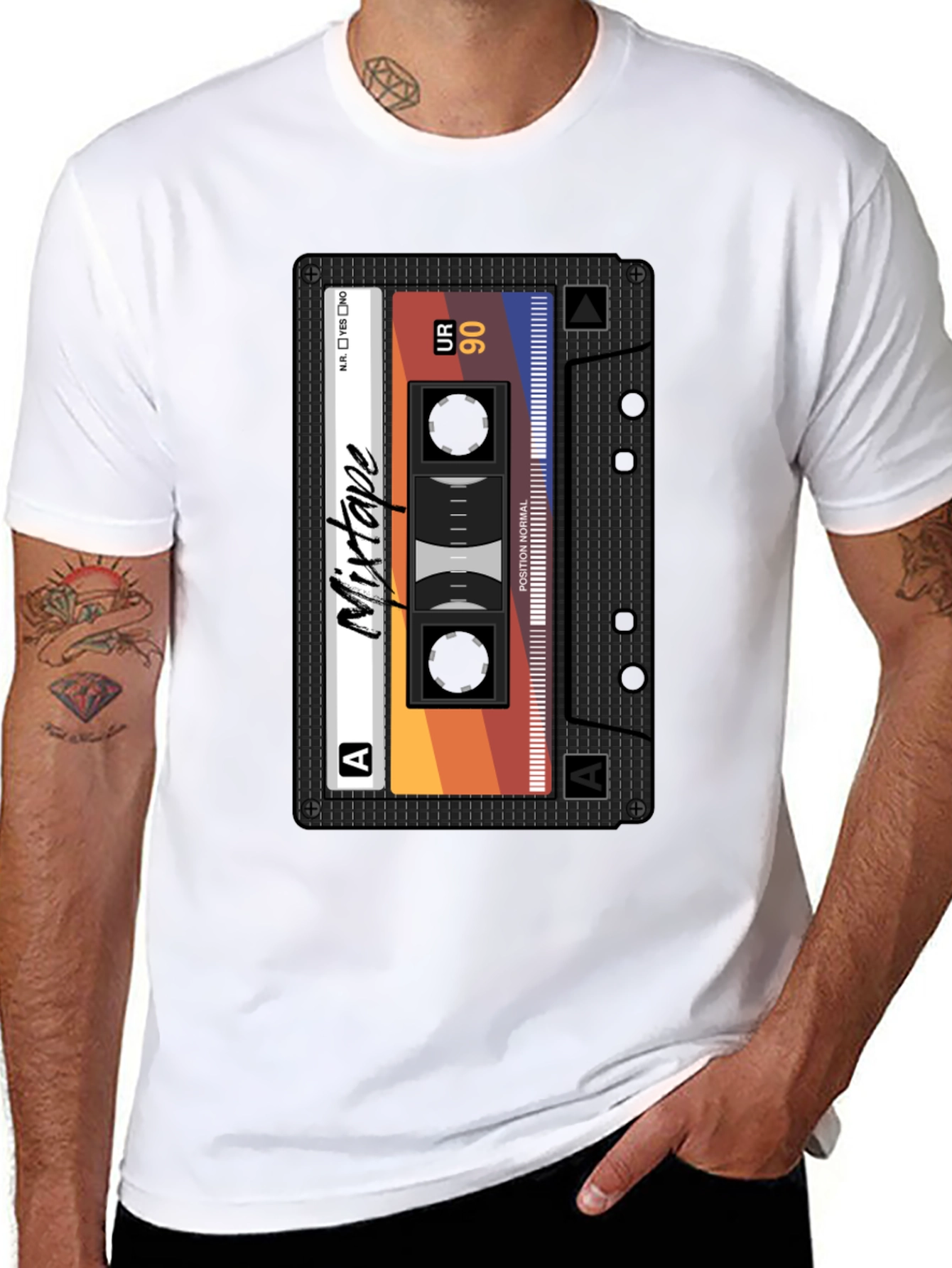 Mixtape Graphic Tee - Retro Cassette T-Shirt