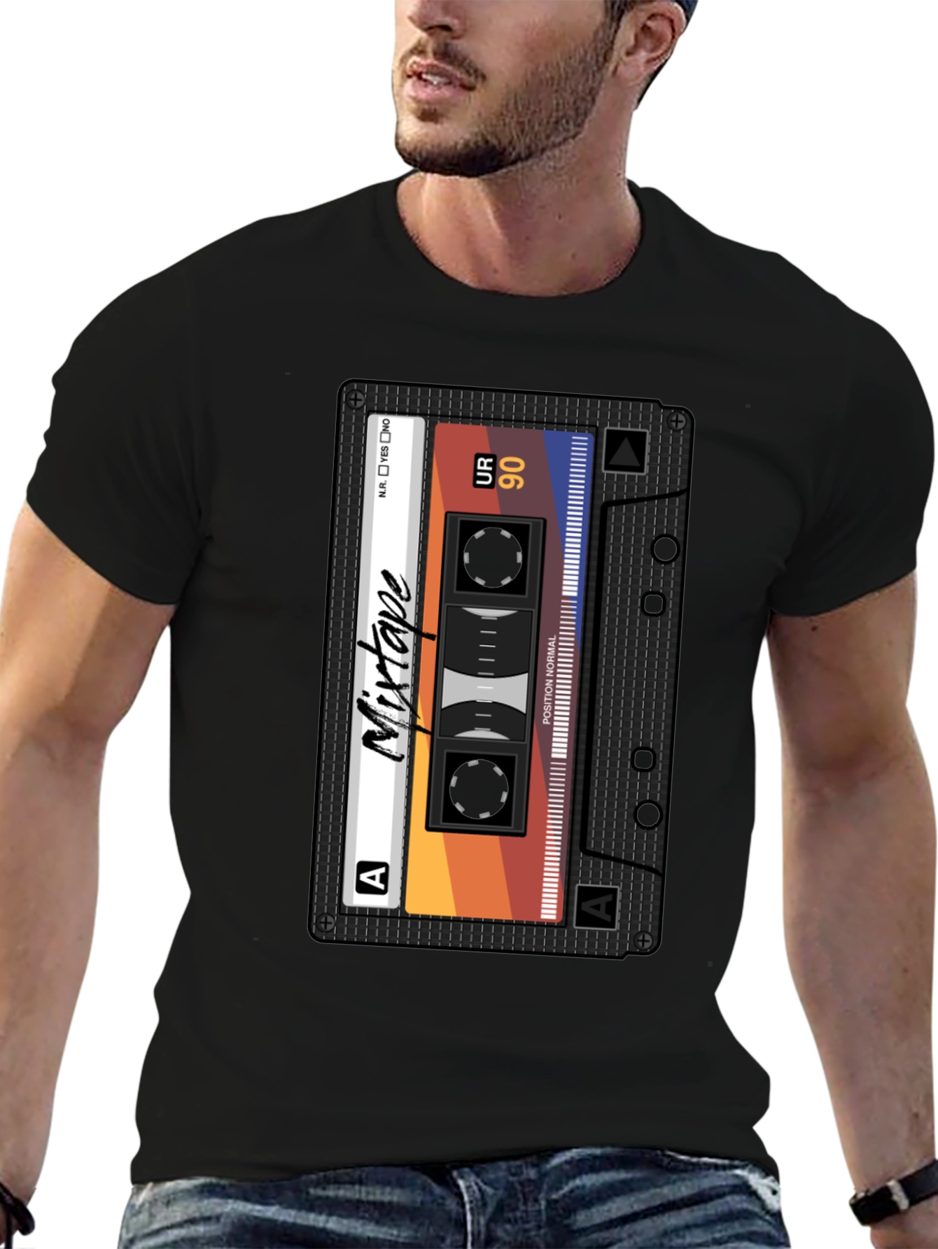 Mixtape Graphic Tee - Retro Cassette T-Shirt