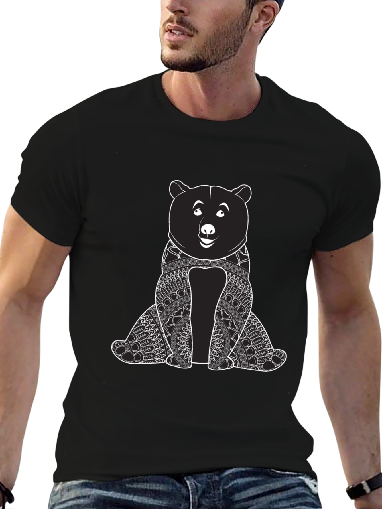 Bear Graphic Black Tee