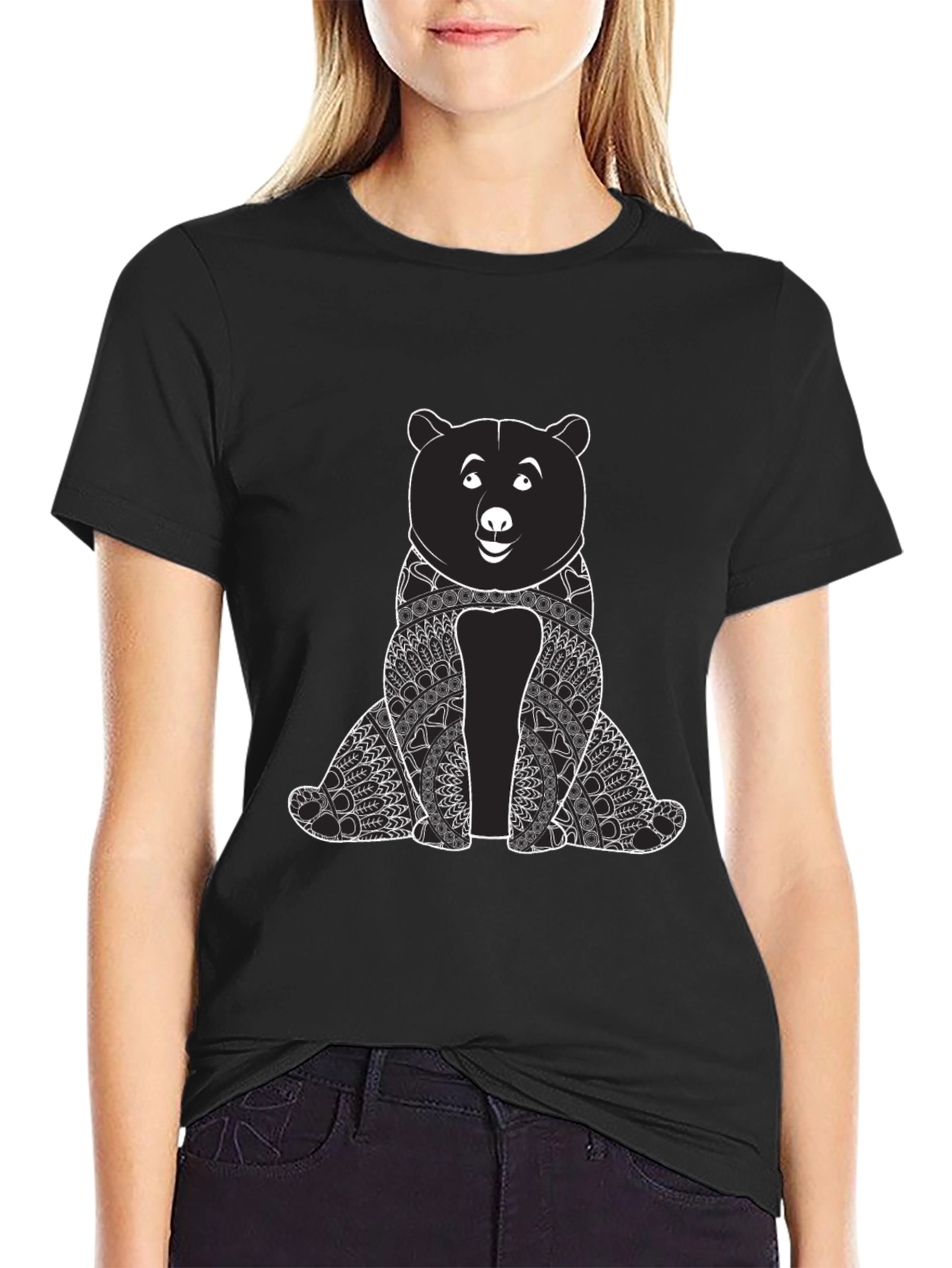 Bear Graphic Black Tee