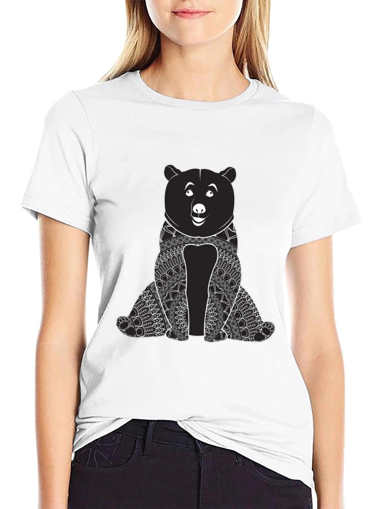 Bear Graphic Black Tee