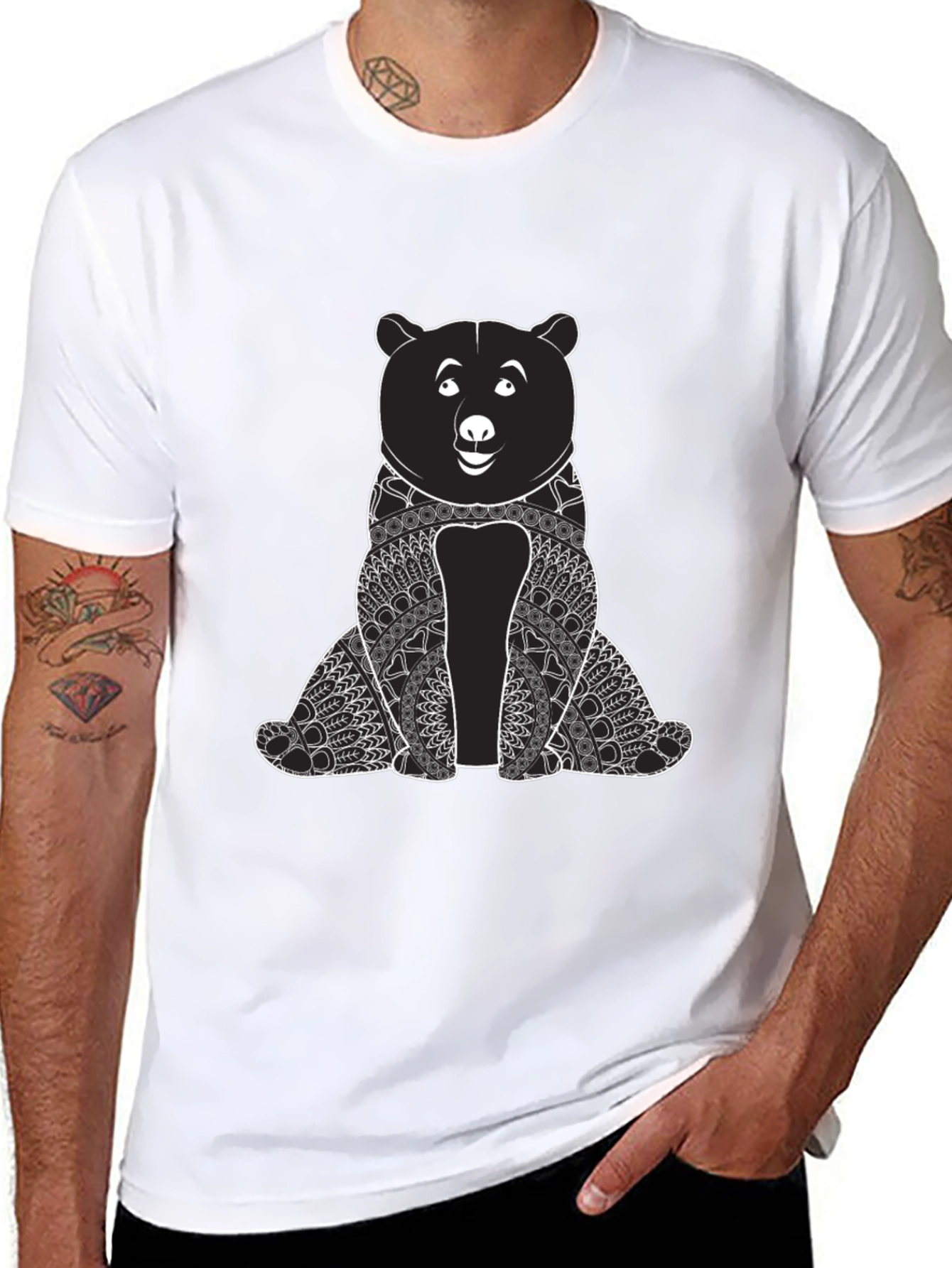 Bear Graphic Black Tee