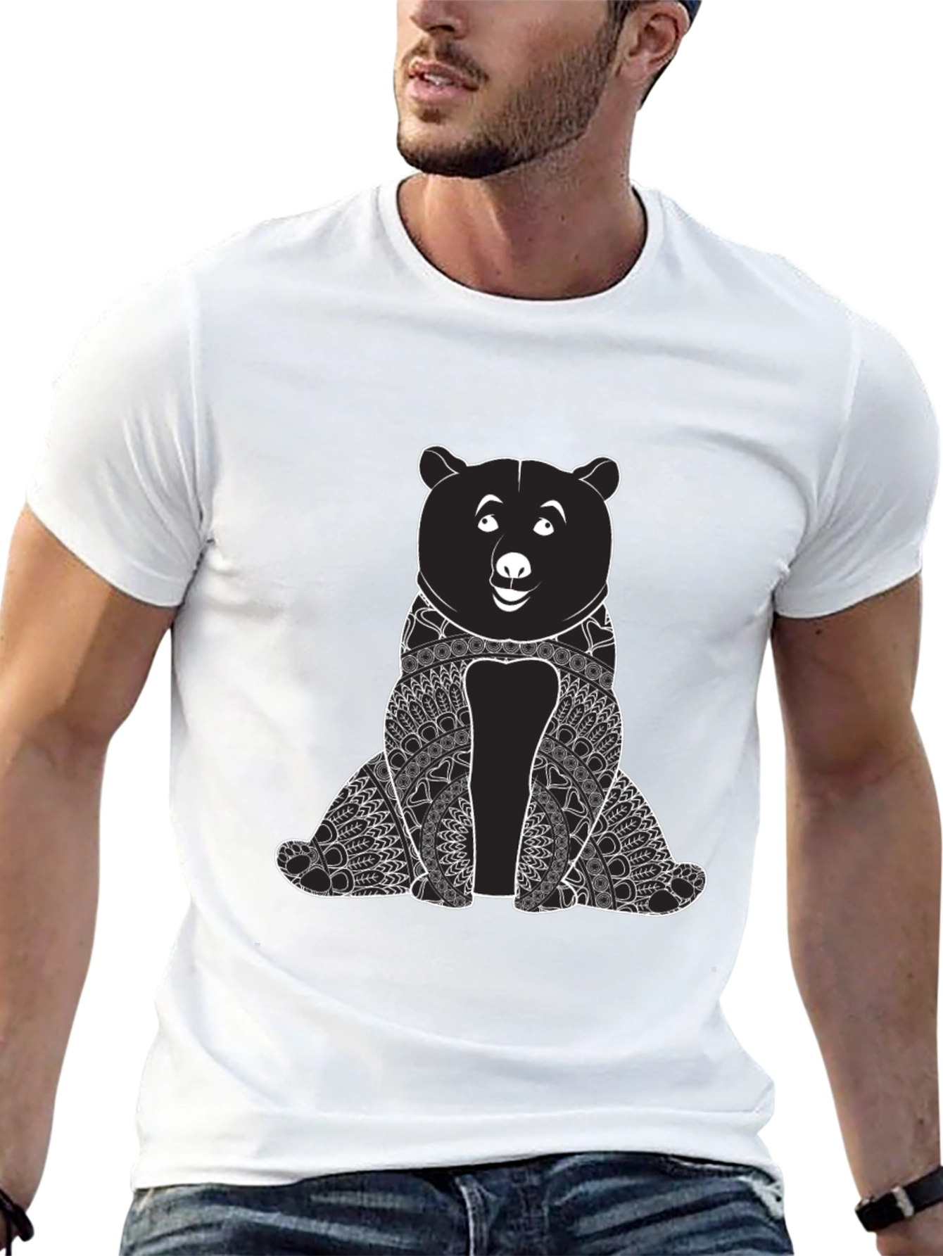 Bear Graphic Black Tee