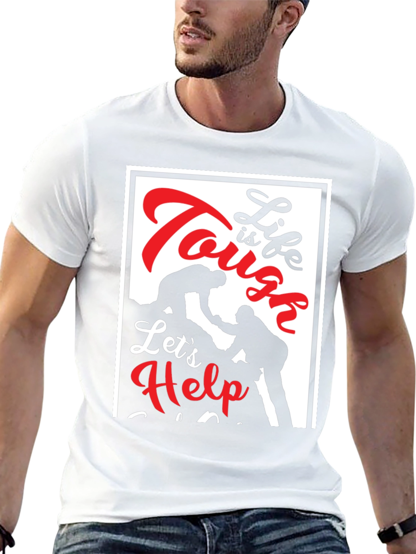Tough Life Lets Help Black T-Shirt