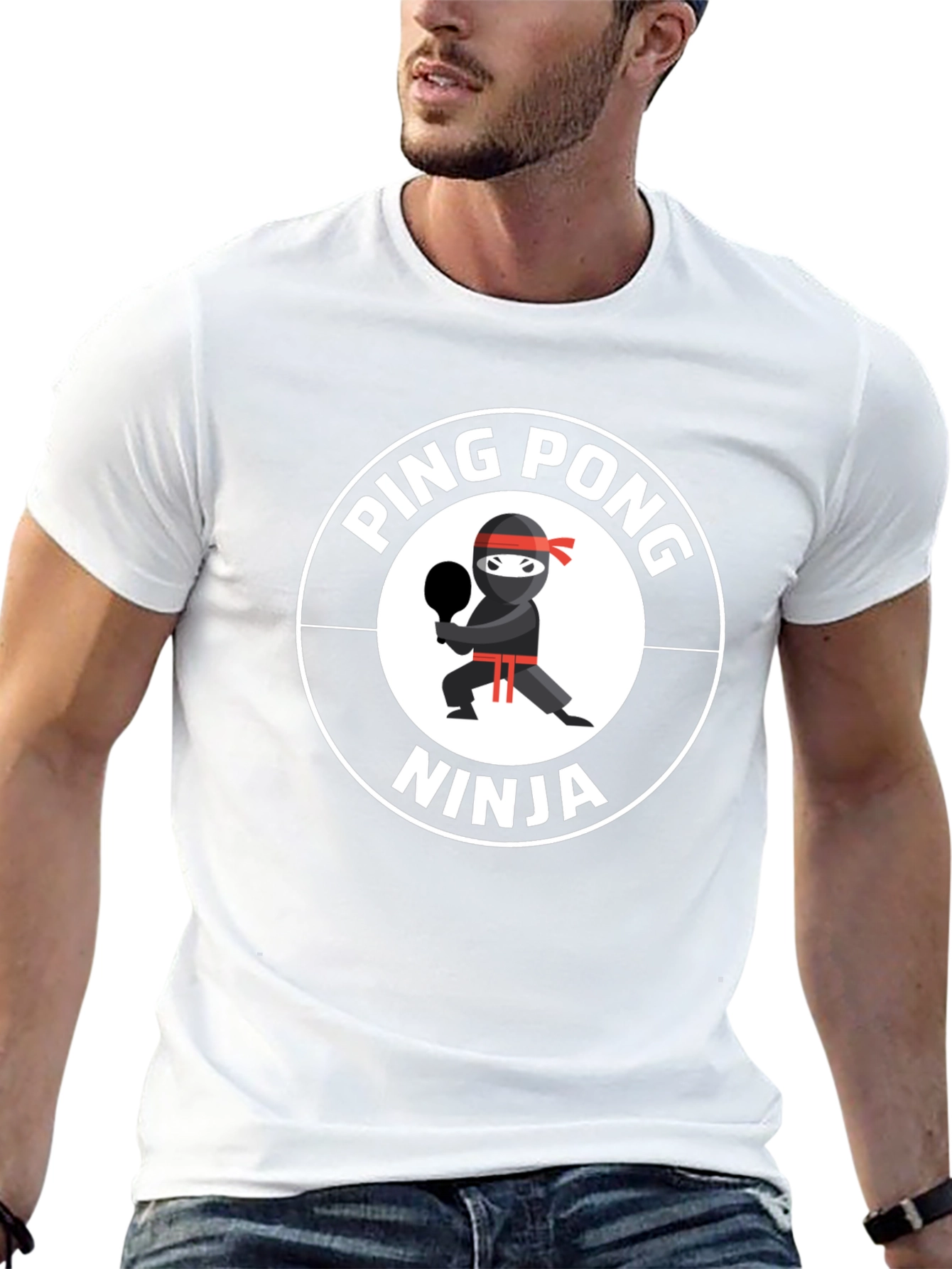 Ping Pong Ninja T-Shirt - Black Cotton Tee