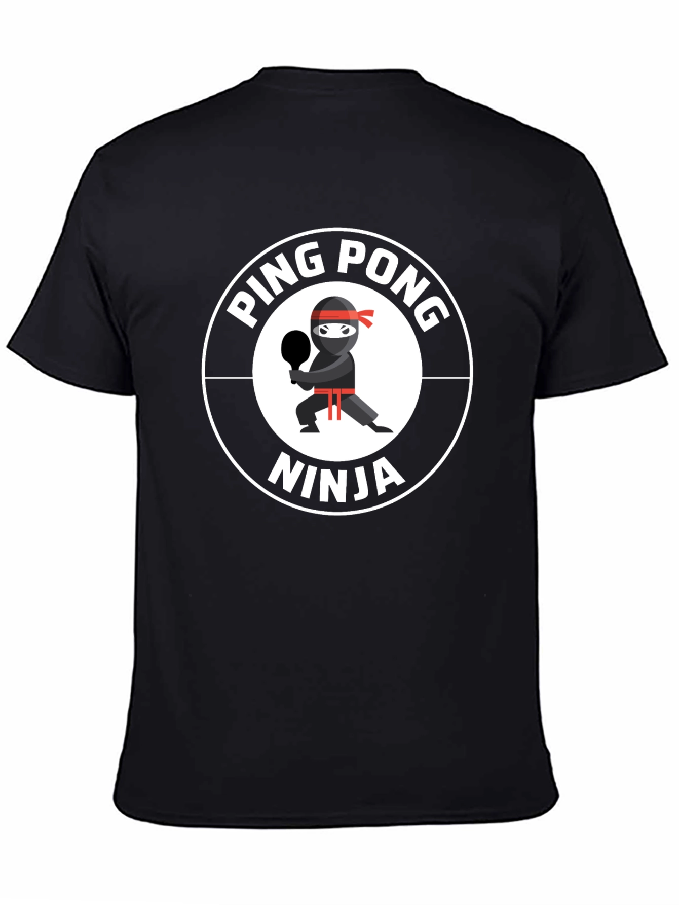 Ping Pong Ninja T-Shirt - Black Cotton Tee