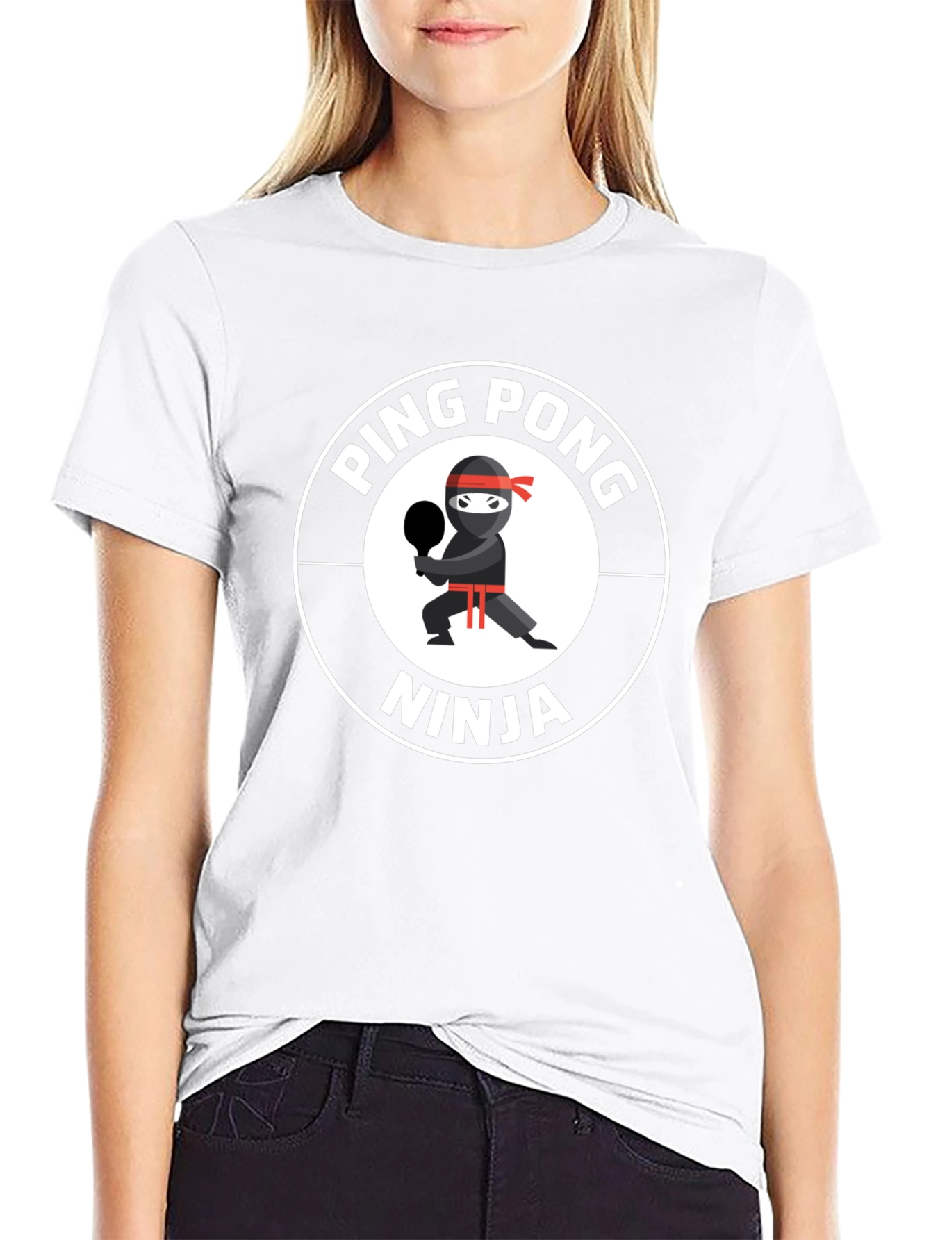 Ping Pong Ninja T-Shirt - Black Cotton Tee
