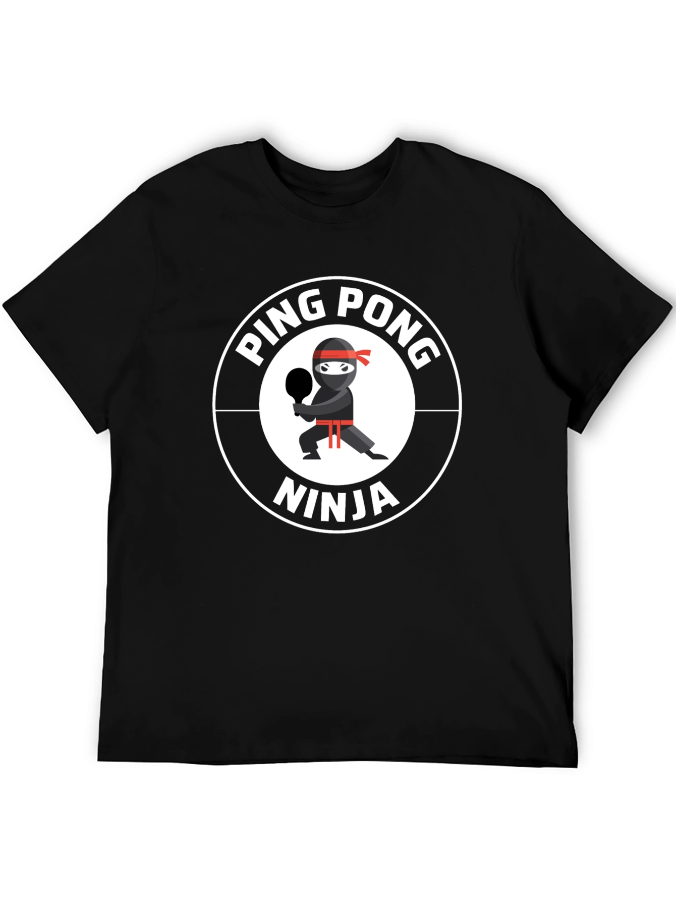 Ping Pong Ninja T-Shirt - Black Cotton Tee