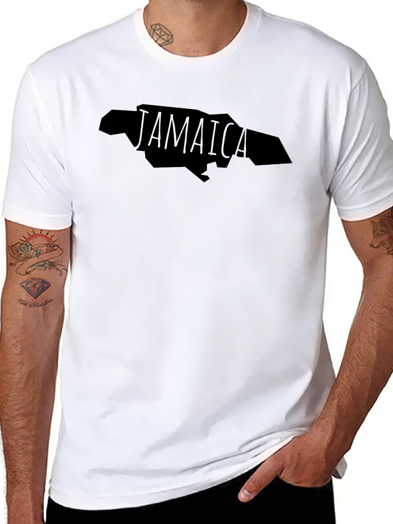 Jamaica Map Graphic T-Shirt - Island Pride Tee