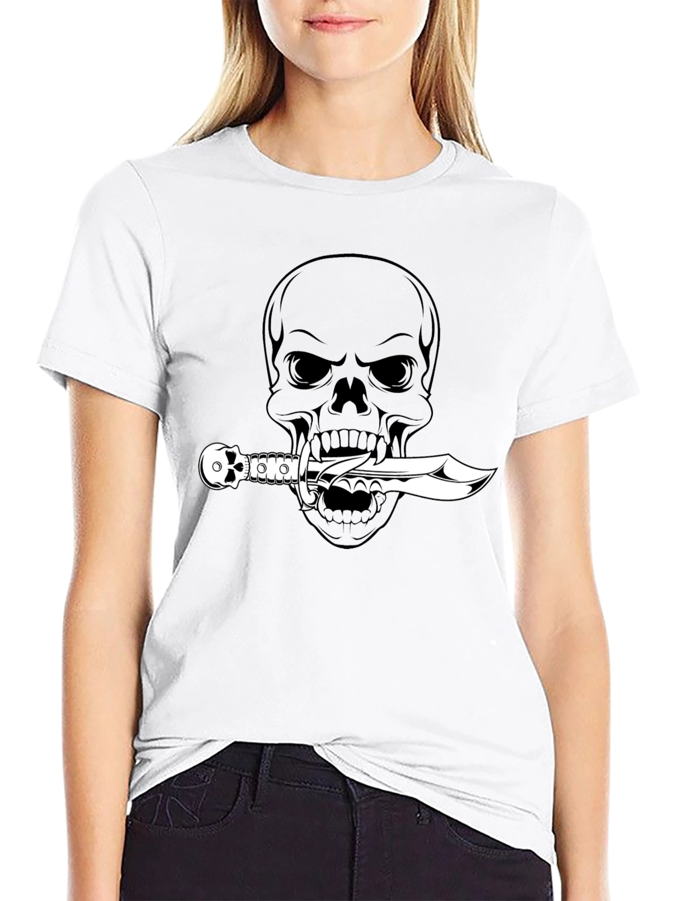 Skull & Dagger Graphic Tee - Mens Black T-Shirt