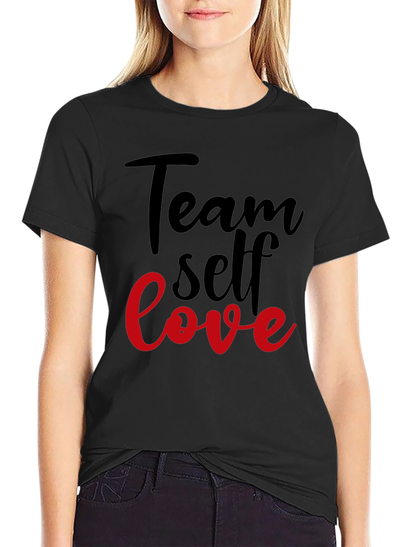 Team Self Love Graphic Tee - Black