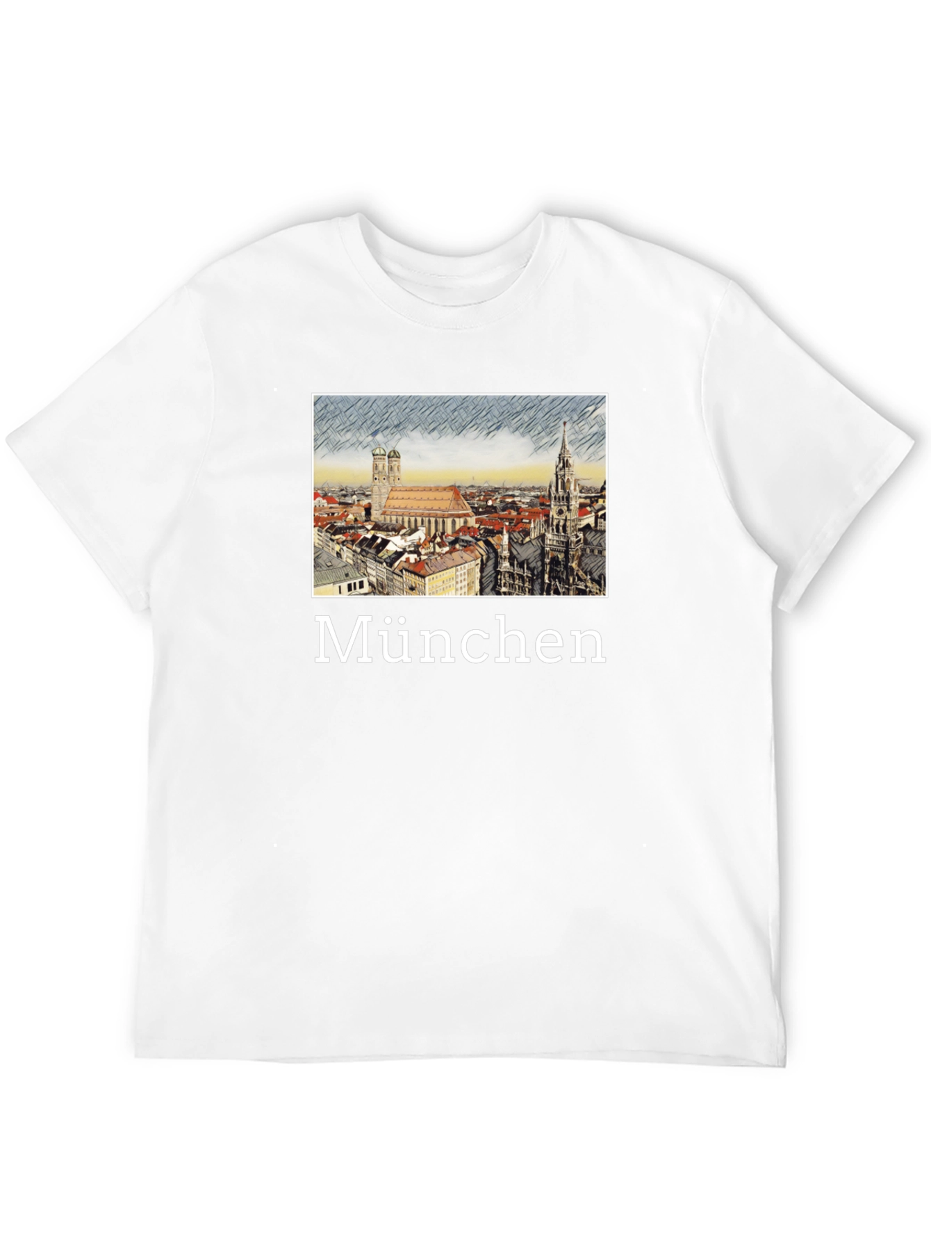 Munich Cityscape T-Shirt - Black