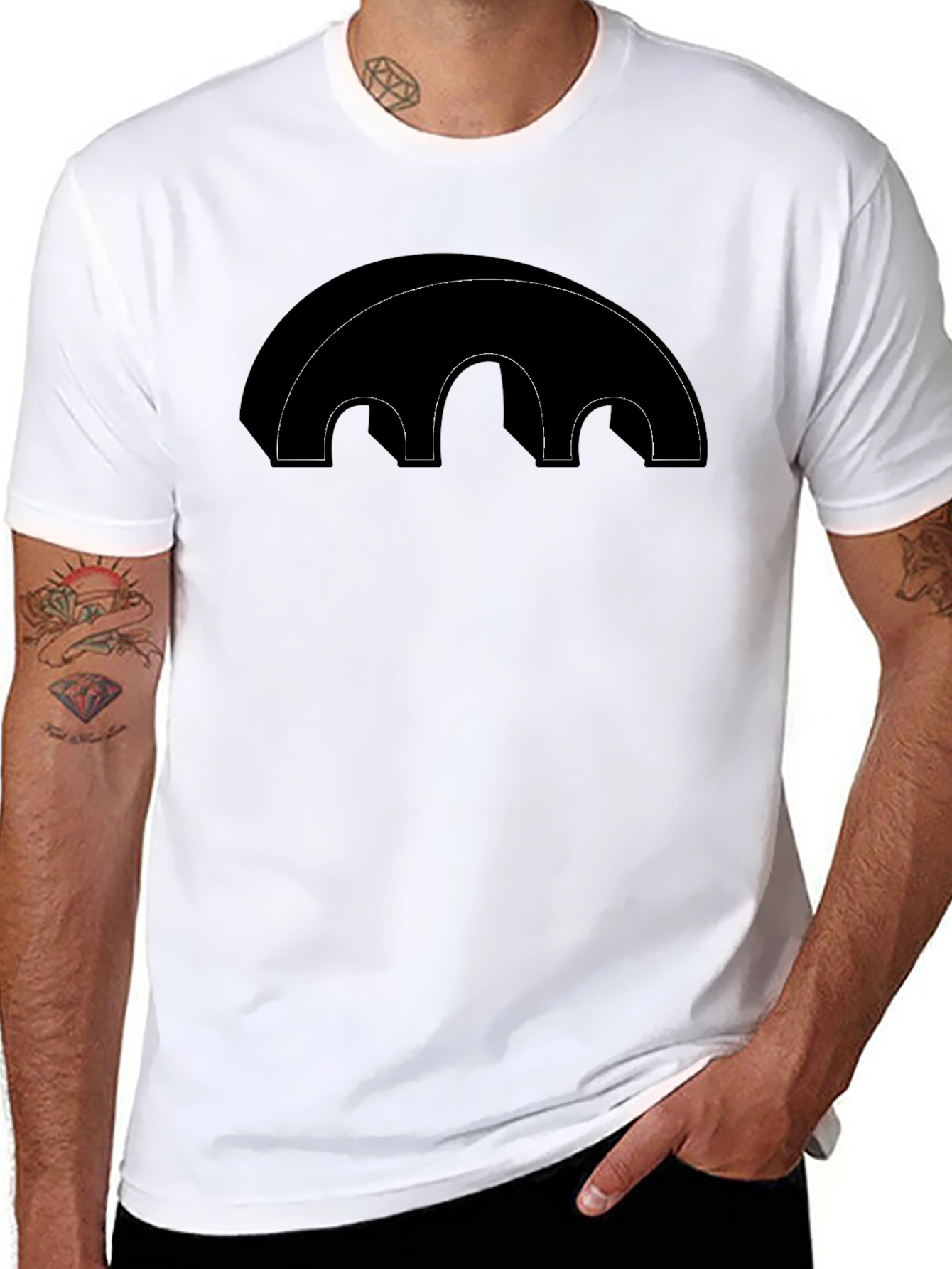 Minimalist Black Arch Graphic Tee