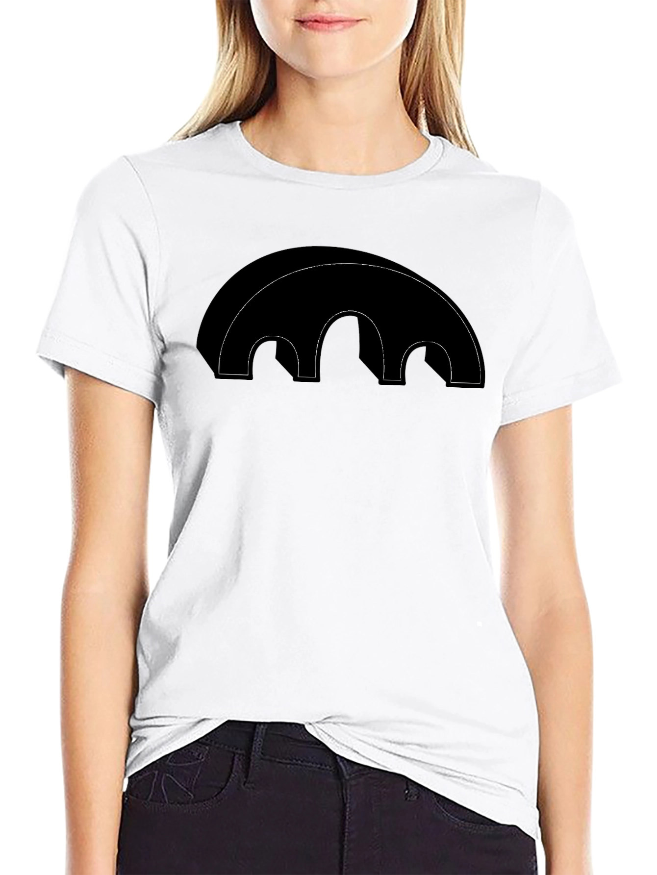 Minimalist Black Arch Graphic Tee