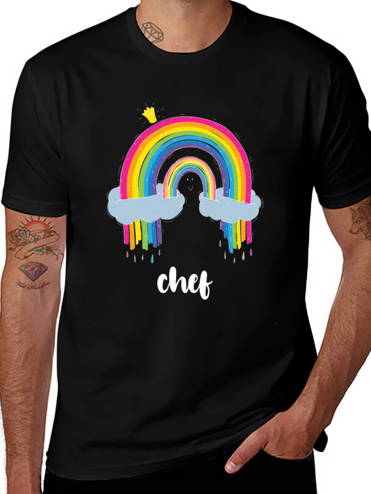Rainbow Chef T-Shirt - Colorful Graphic Tee