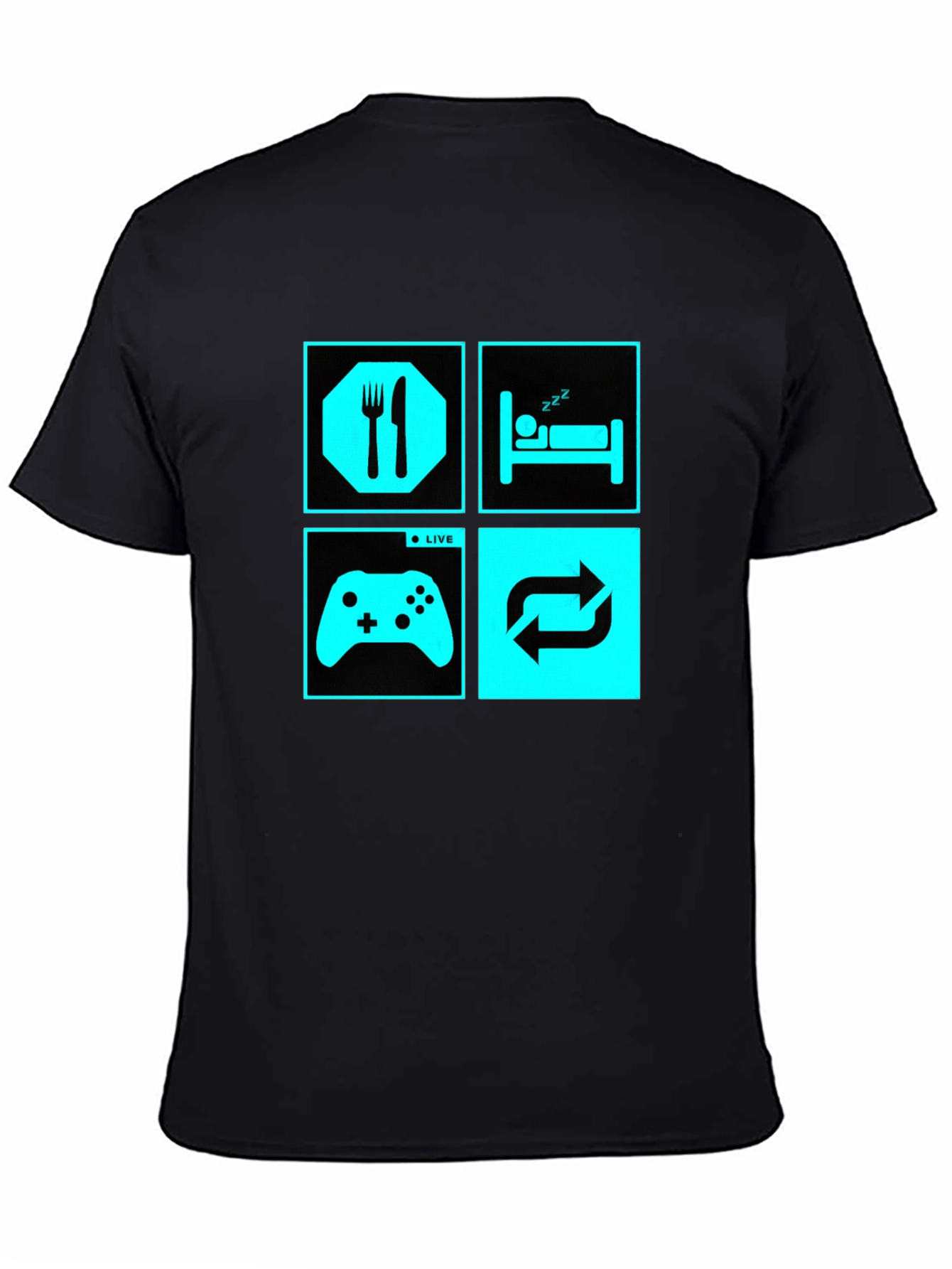 Eat Sleep Game Repeat T-Shirt | Gamer Life Tee
