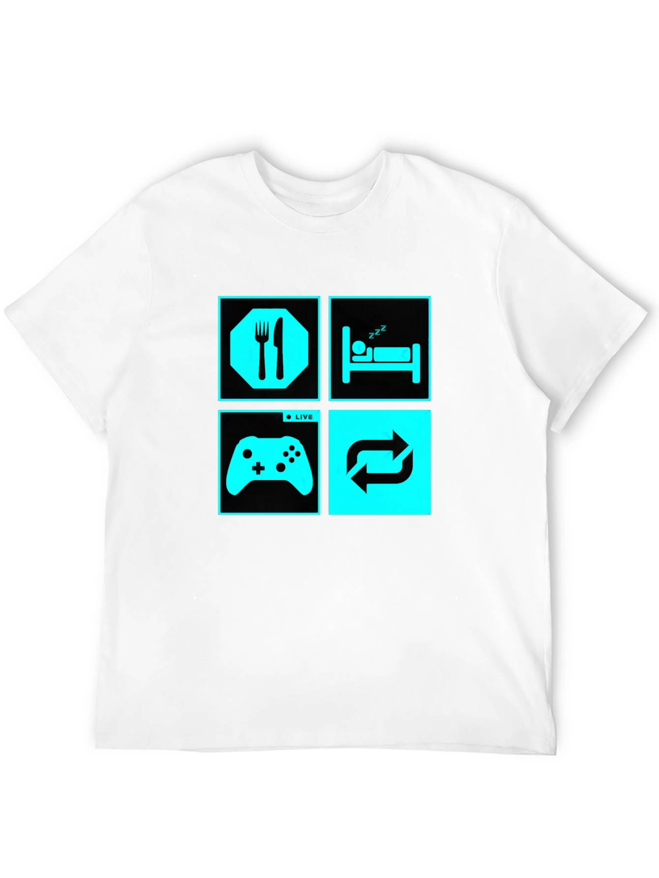 Eat Sleep Game Repeat T-Shirt | Gamer Life Tee