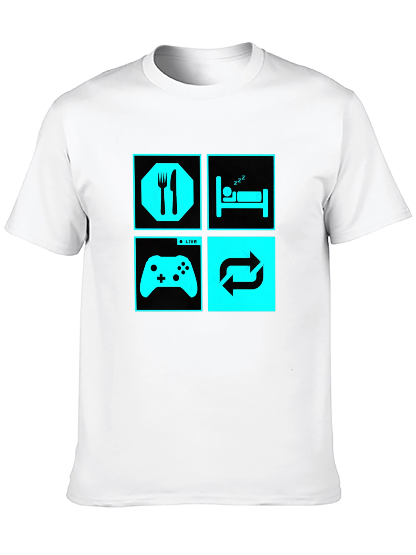 Eat Sleep Game Repeat T-Shirt | Gamer Life Tee