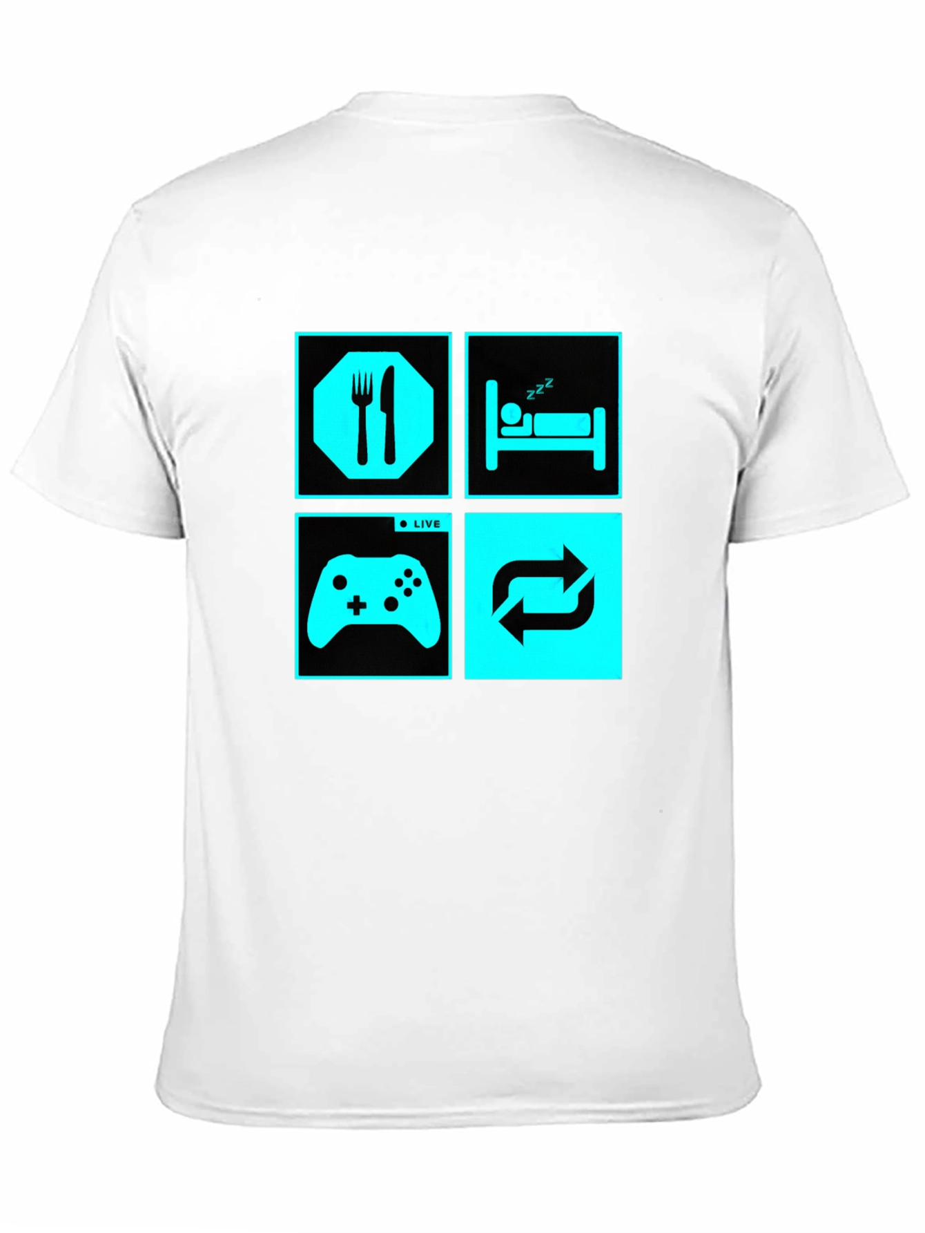 Eat Sleep Game Repeat T-Shirt | Gamer Life Tee