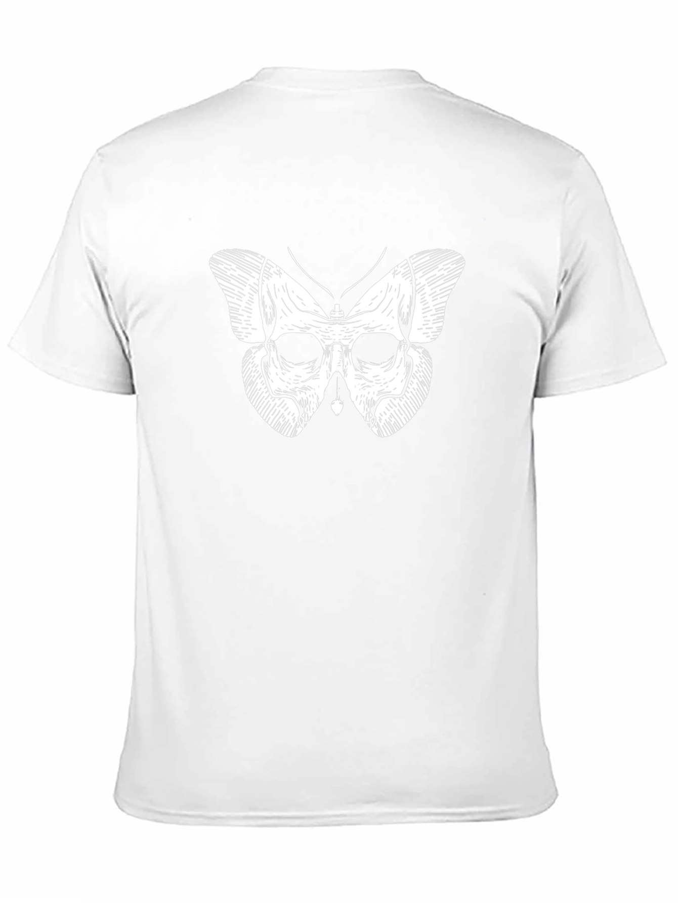 Skull Butterfly Graphic T-Shirt - Mens Black Tee