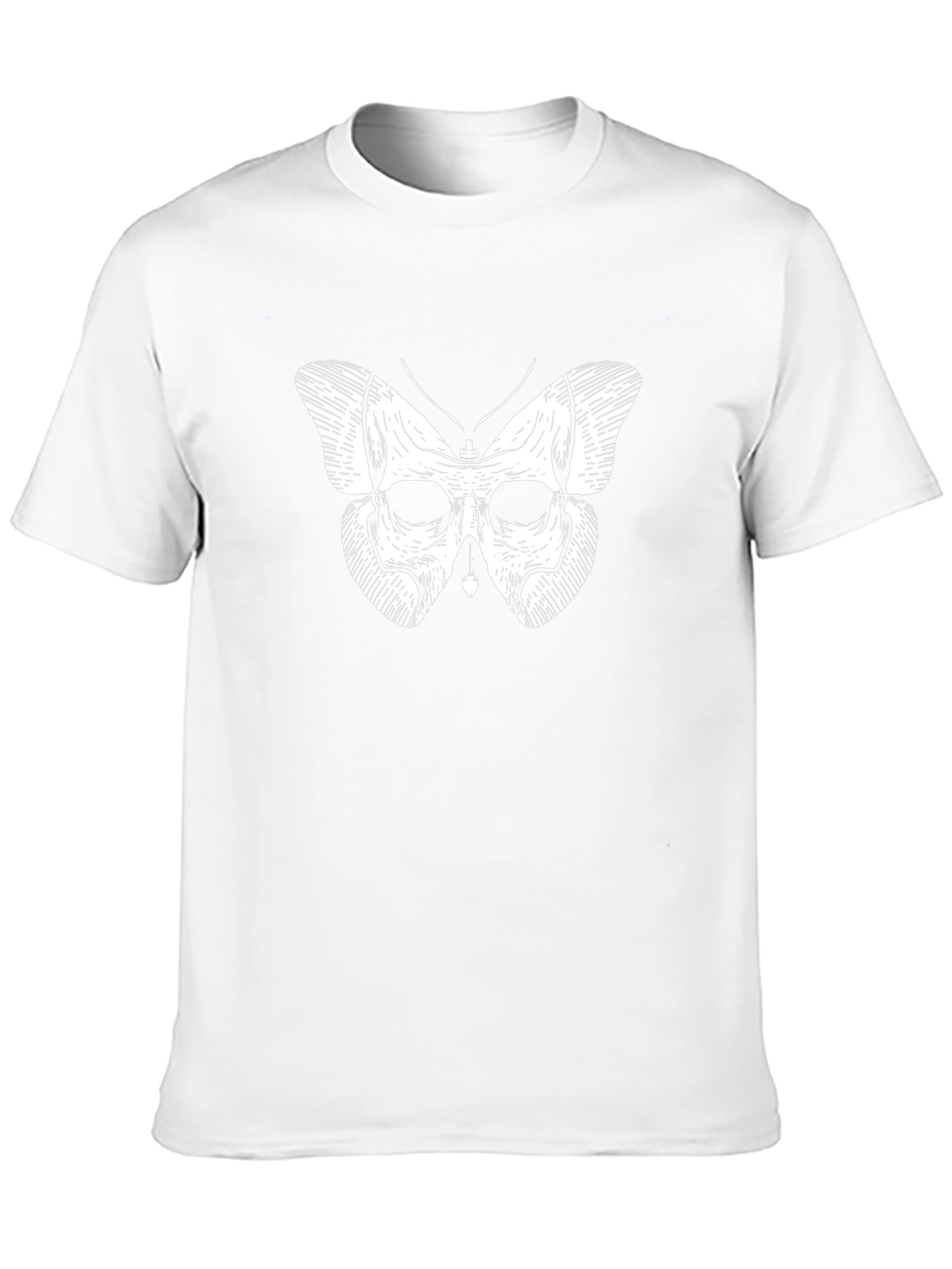 Skull Butterfly Graphic T-Shirt - Mens Black Tee