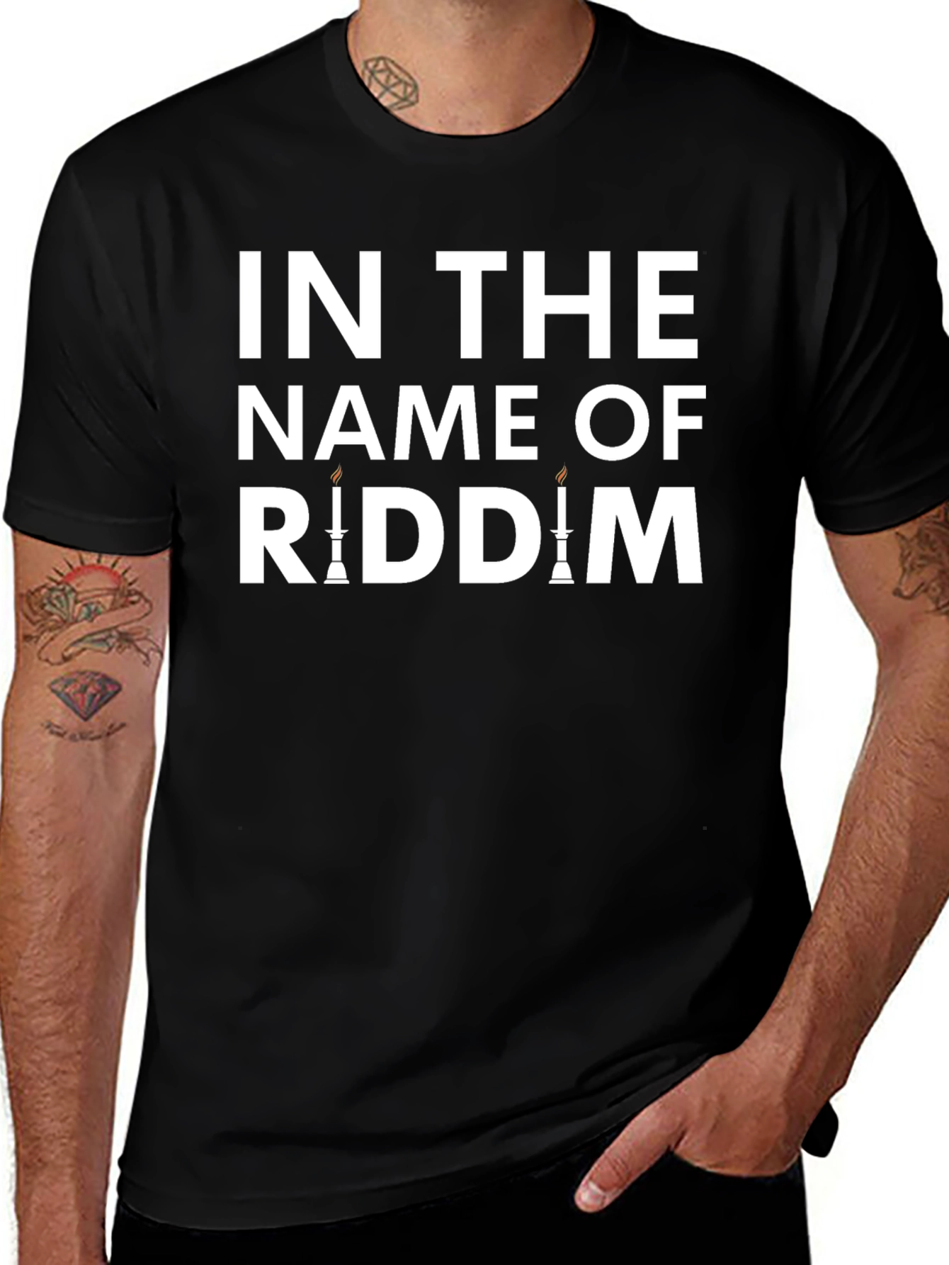 In The Name Of Riddim Black T-Shirt