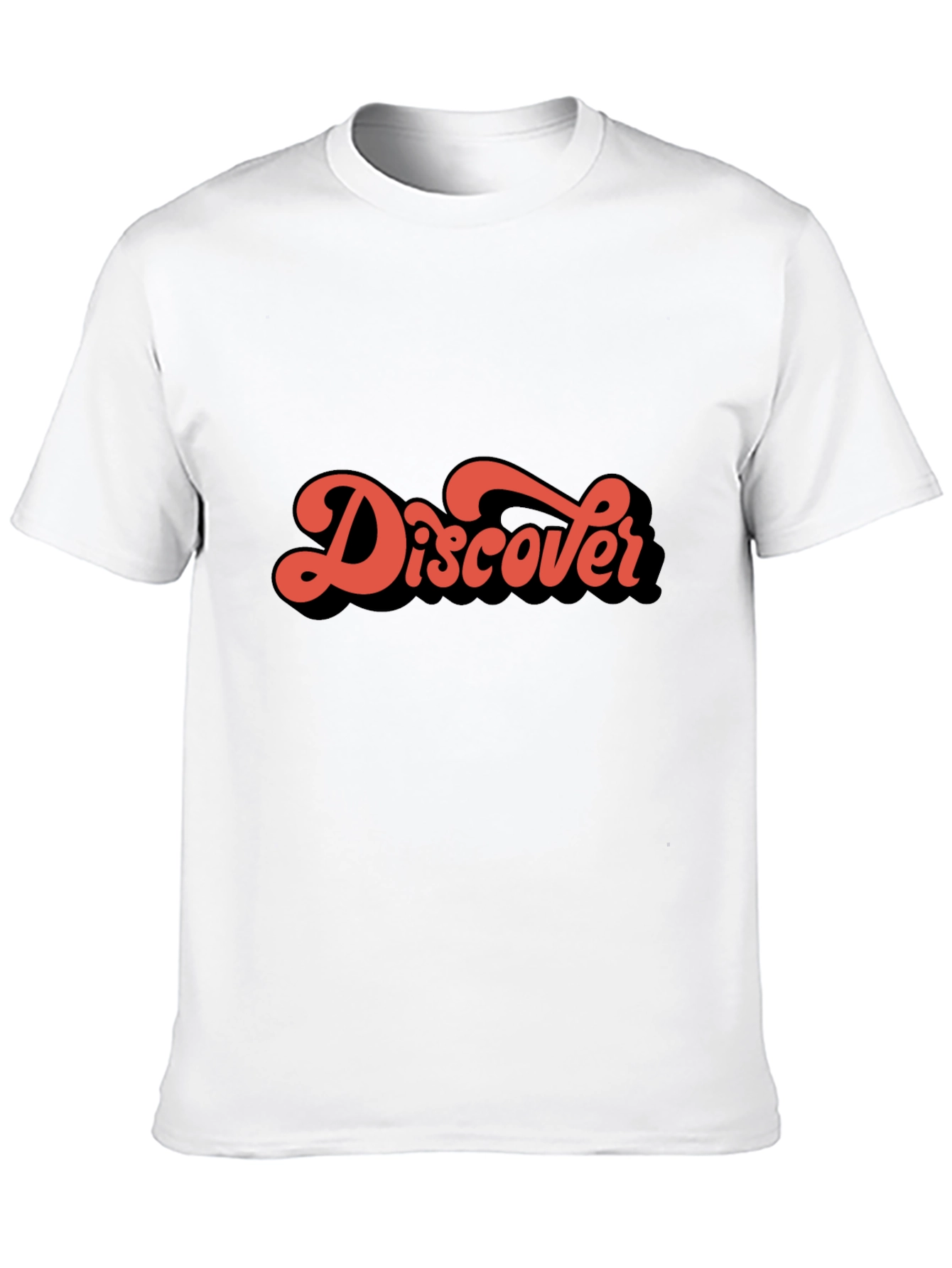 Retro Discover Graphic Black T-Shirt