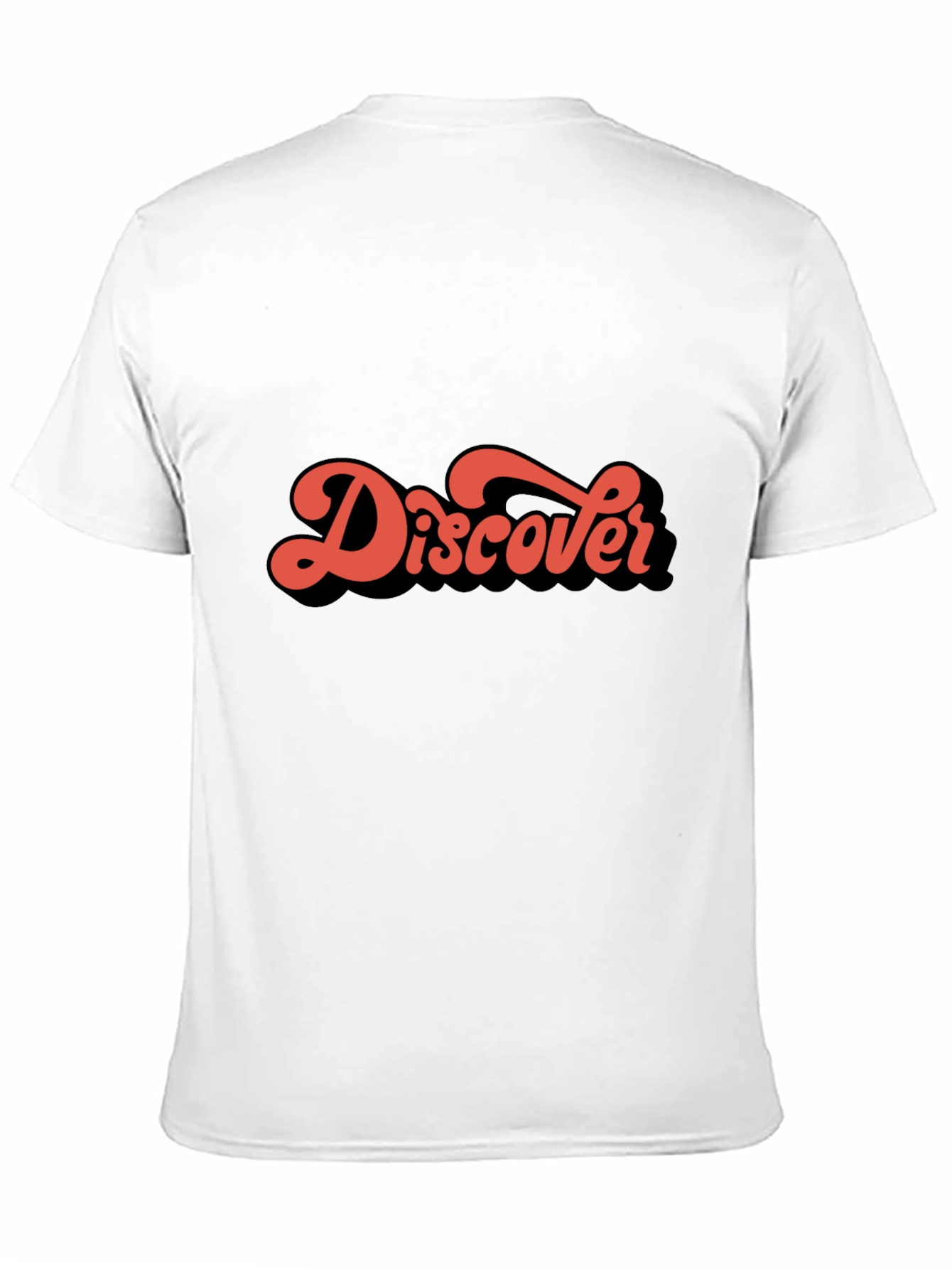 Retro Discover Graphic Black T-Shirt