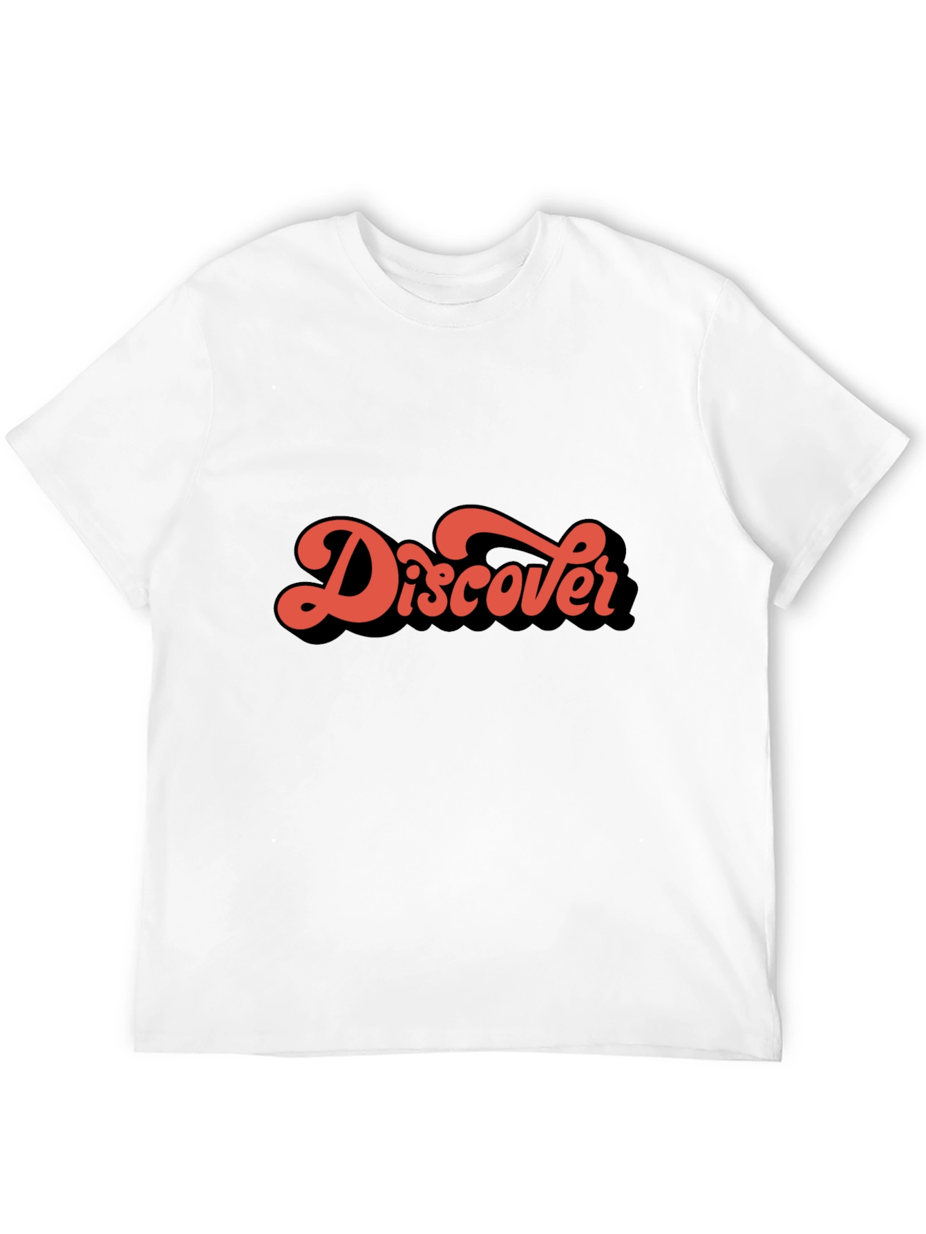 Retro Discover Graphic Black T-Shirt