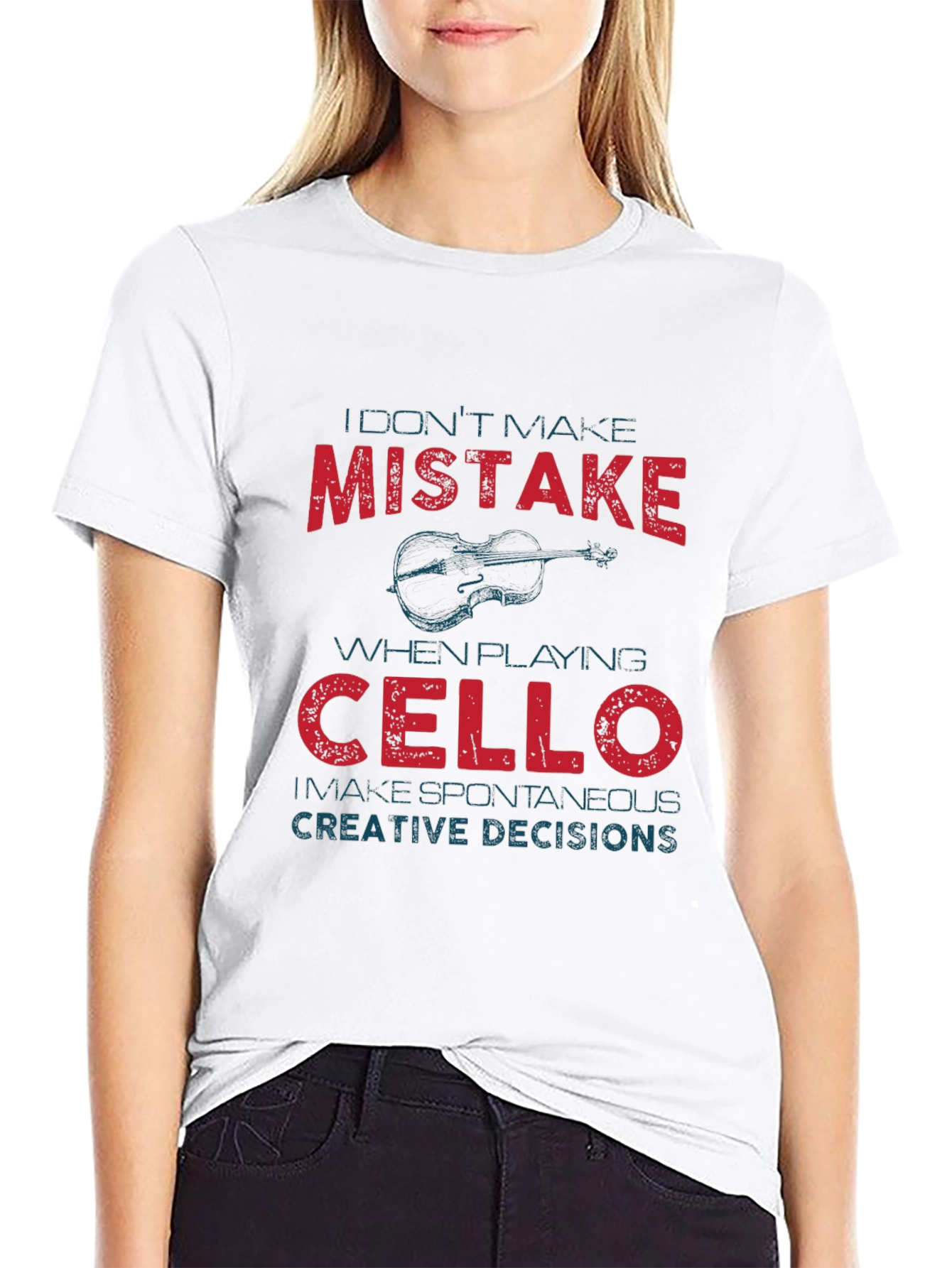Cello Player Mistake Graphic Tee