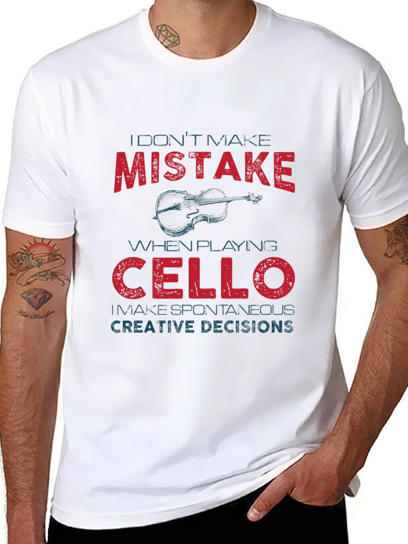 Cello Player Mistake Graphic Tee