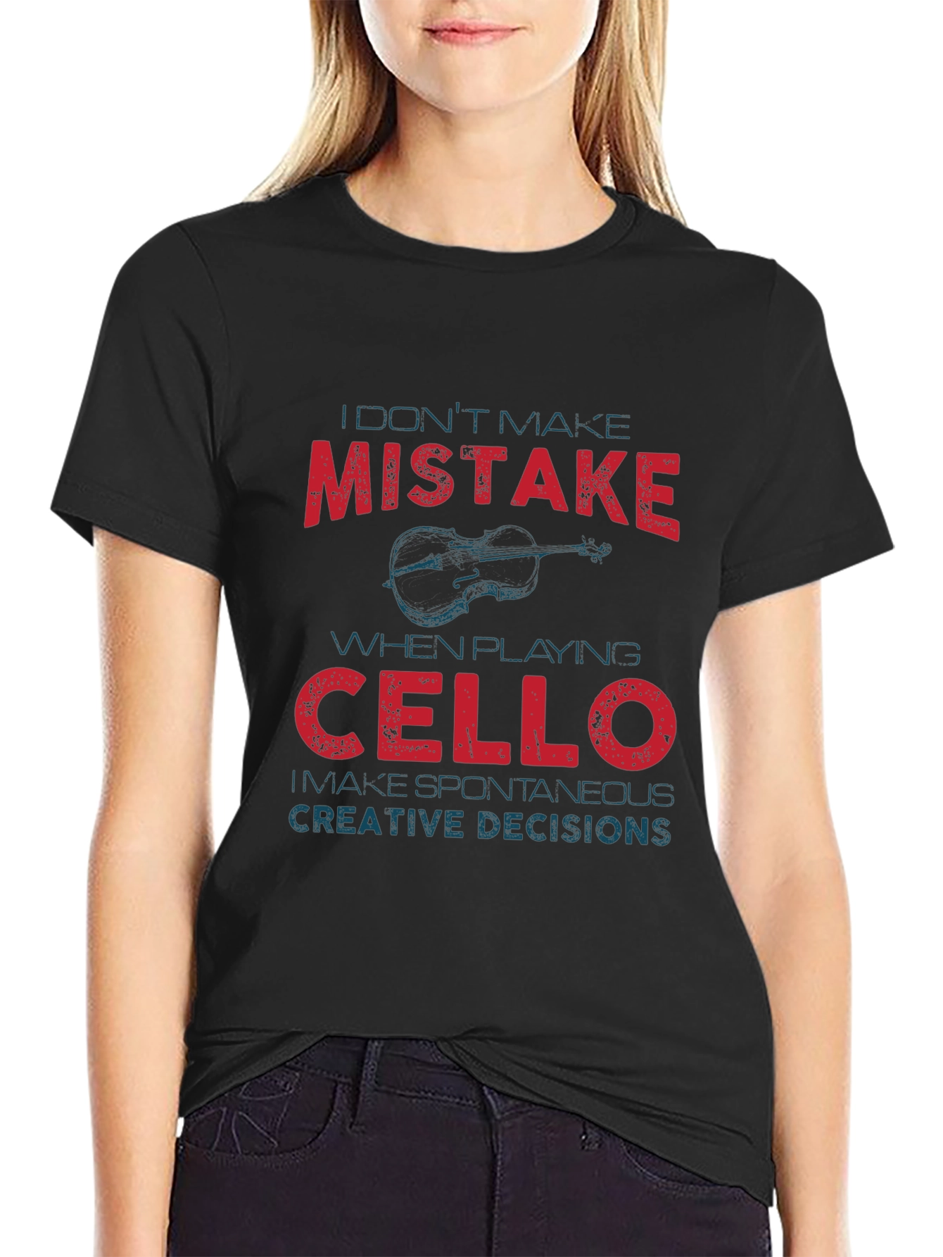 Cello Player Mistake Graphic Tee