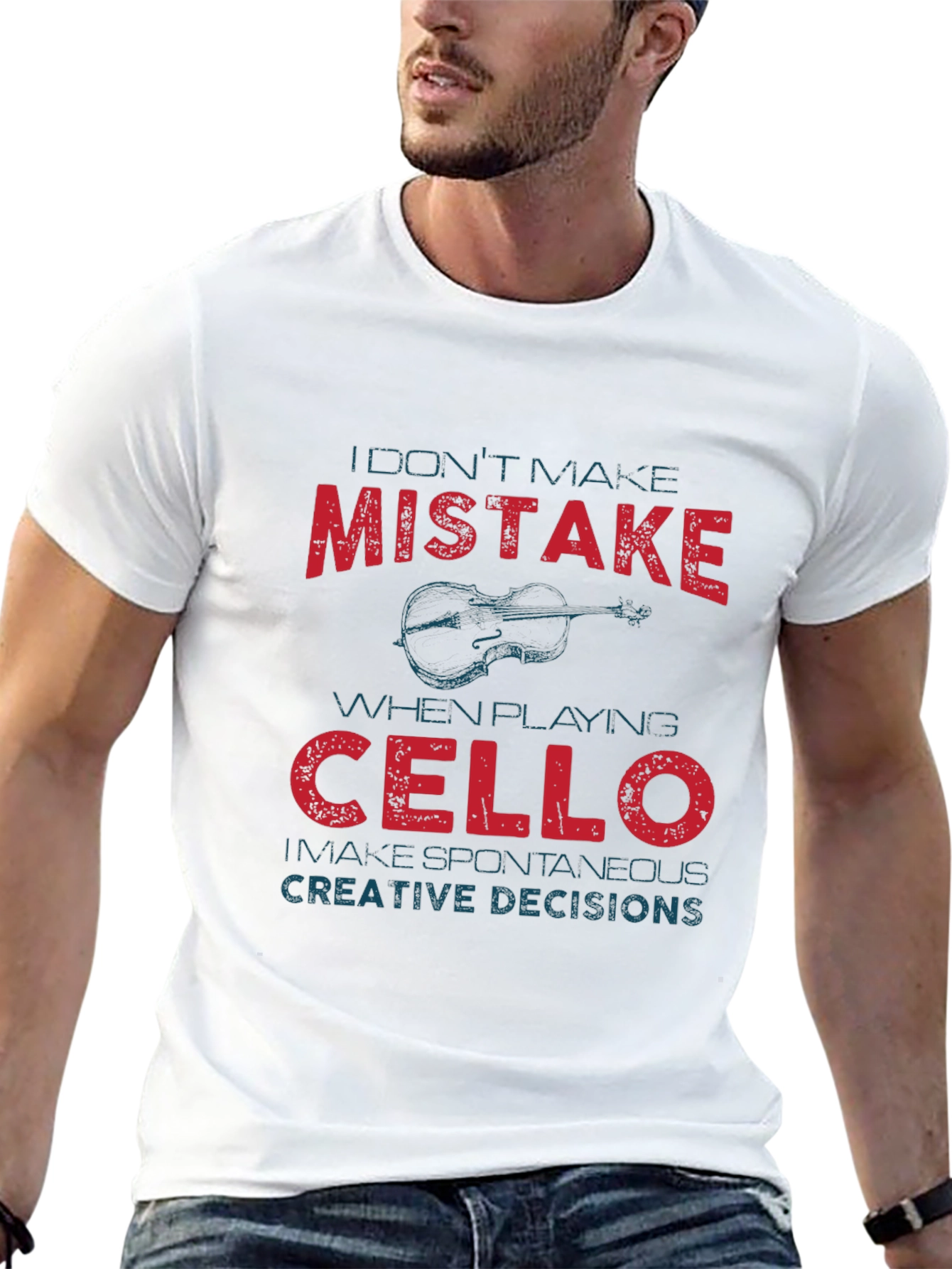 Cello Player Mistake Graphic Tee