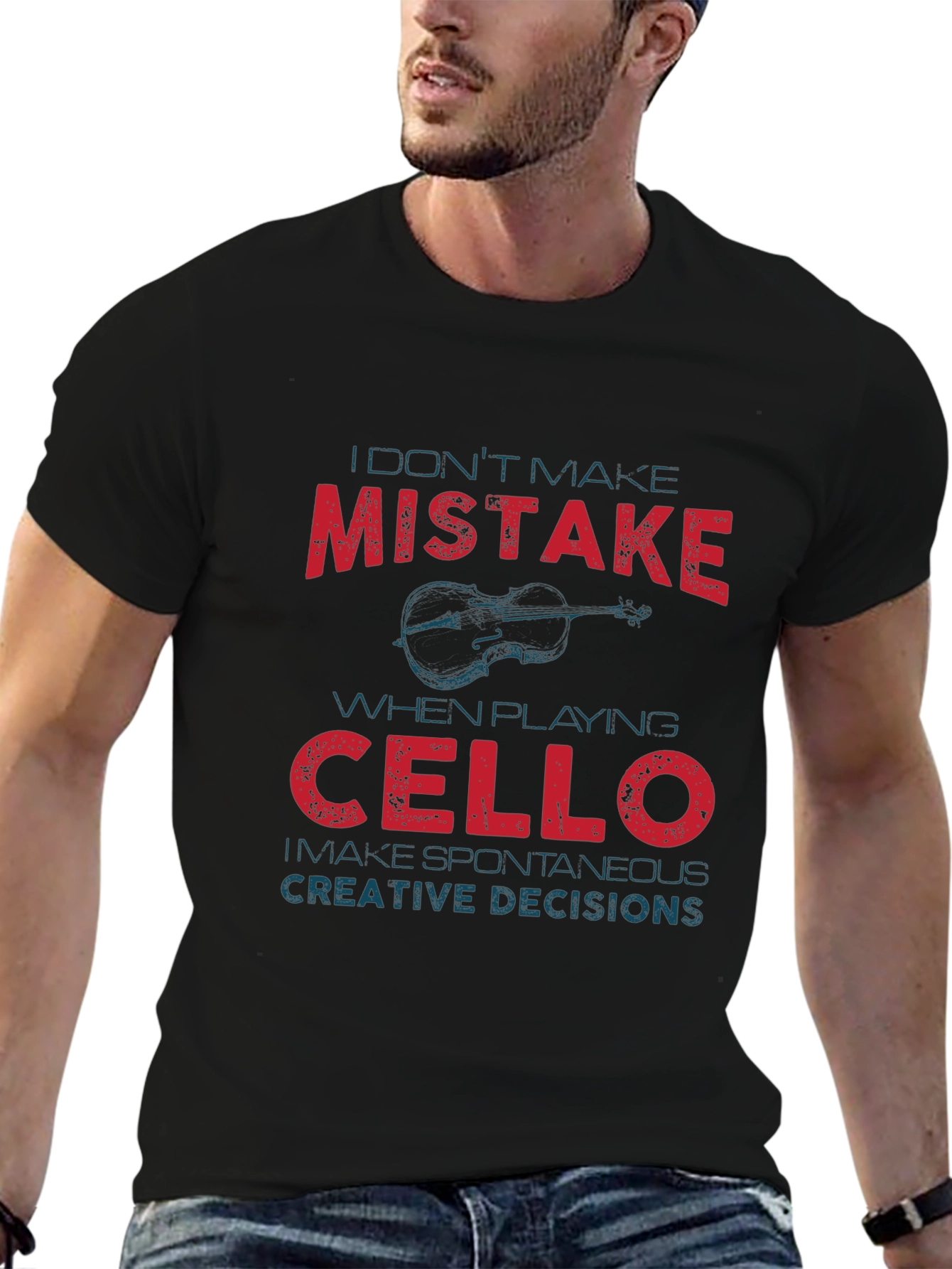 Cello Player Mistake Graphic Tee