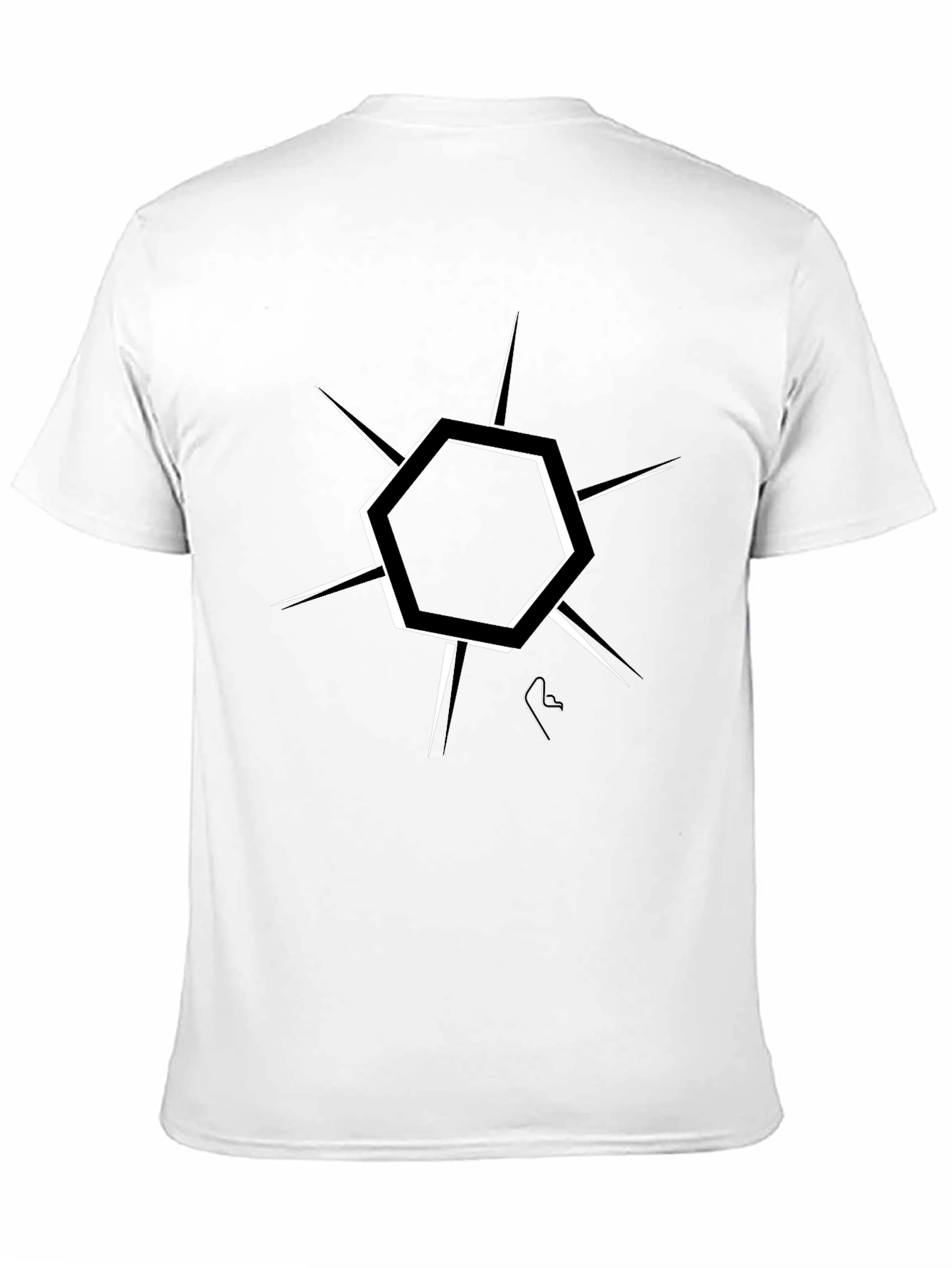 Modern Geometric Graphic Black T-Shirt