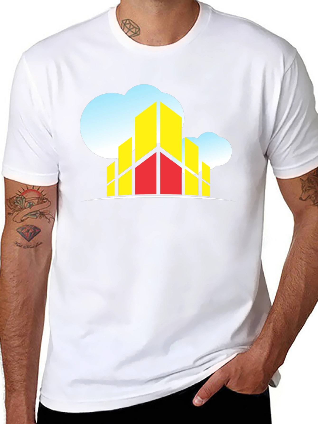 Modern Cityscape Graphic Tee - Urban Style