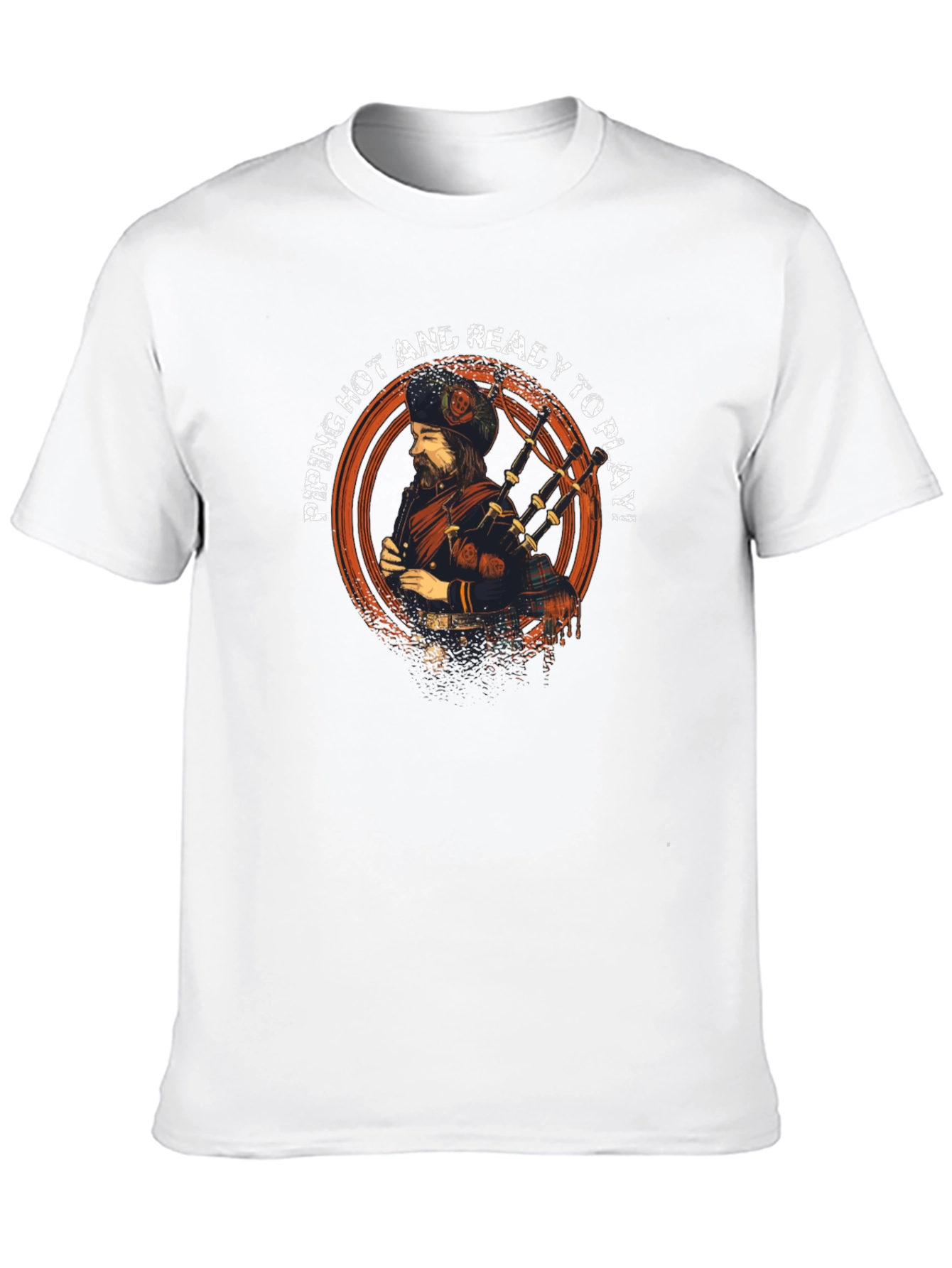 Piping Hot Bagpiper Graphic Tee - Ready to Play!