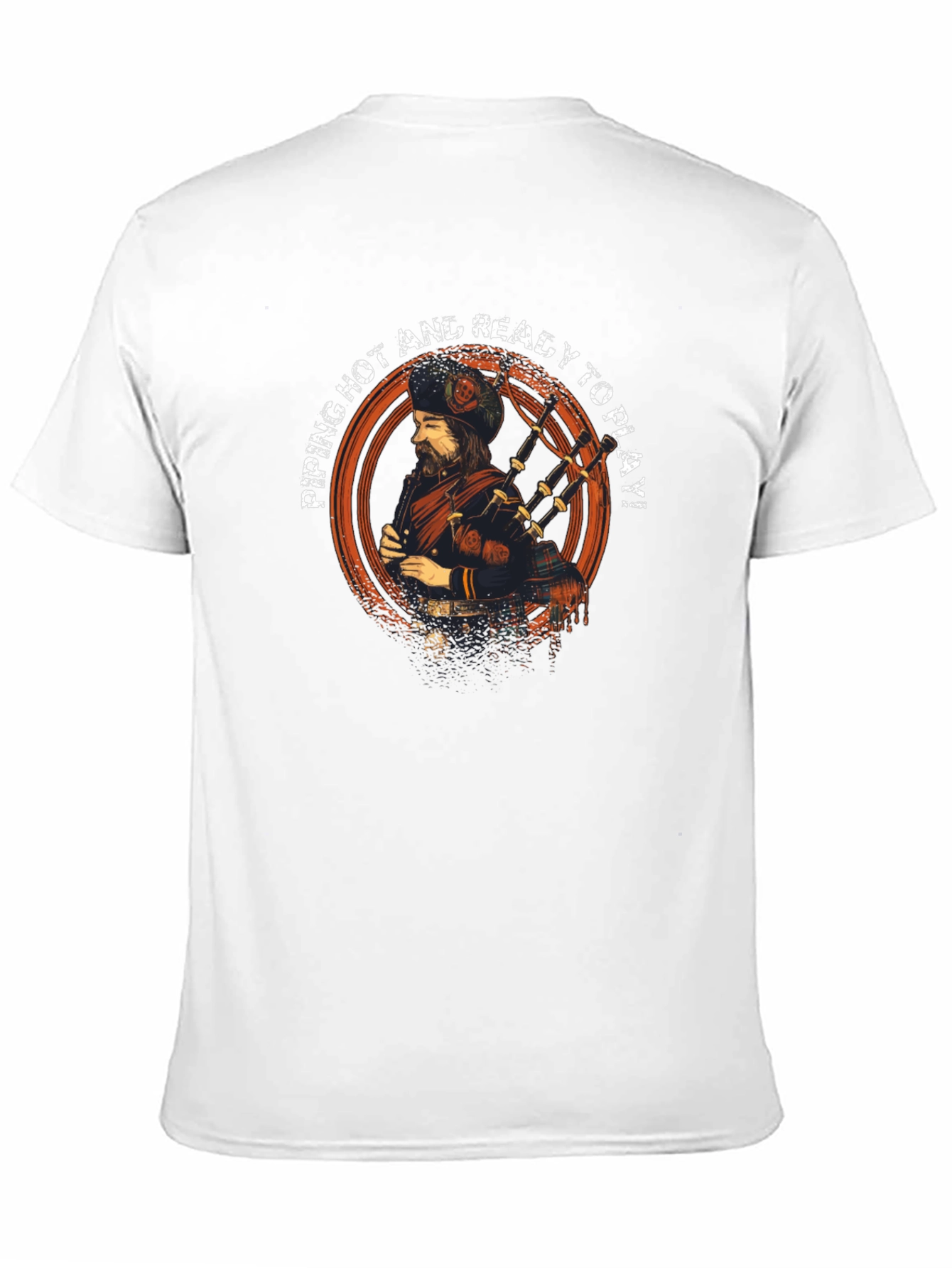 Piping Hot Bagpiper Graphic Tee - Ready to Play!