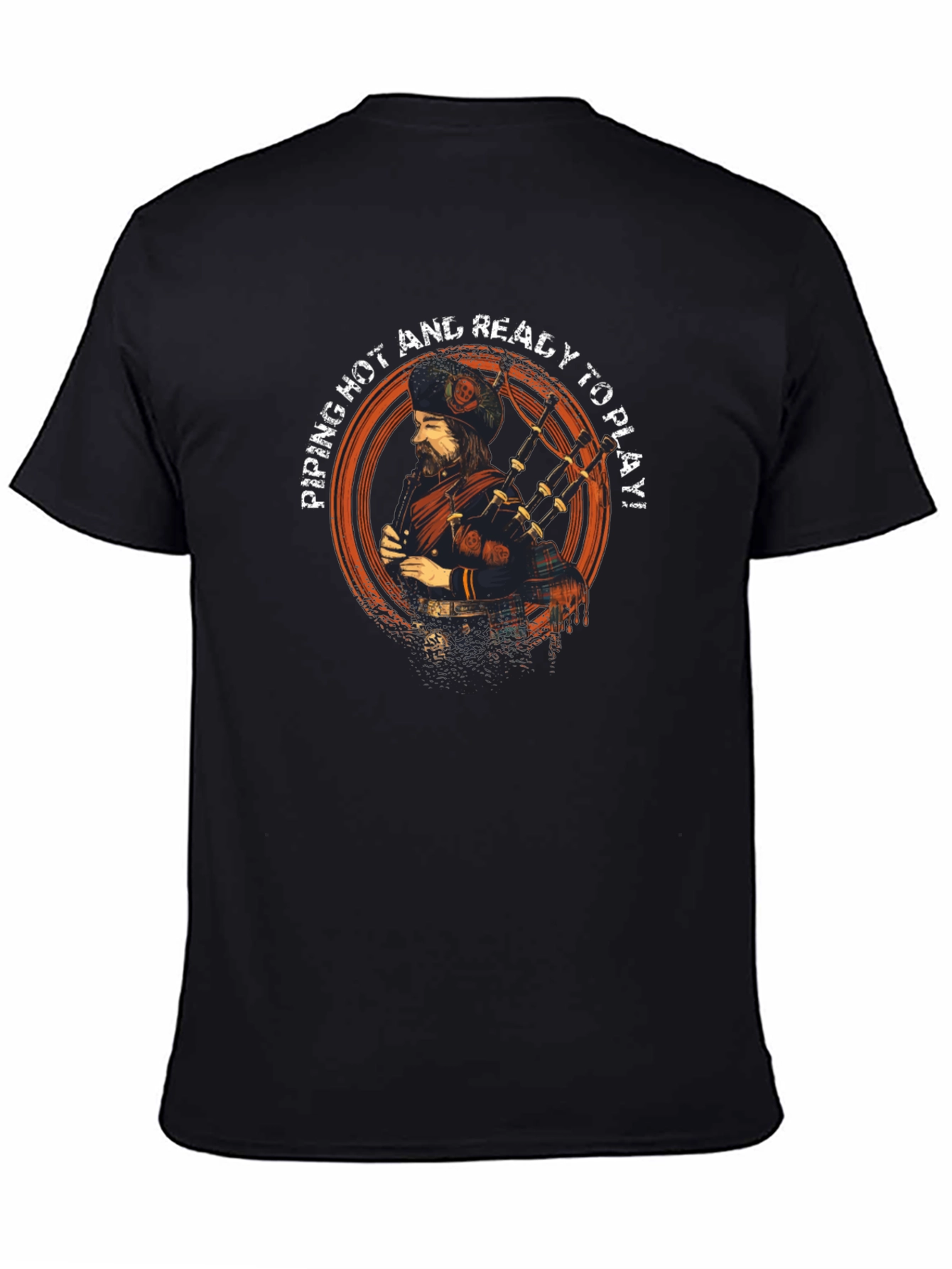 Piping Hot Bagpiper Graphic Tee - Ready to Play!