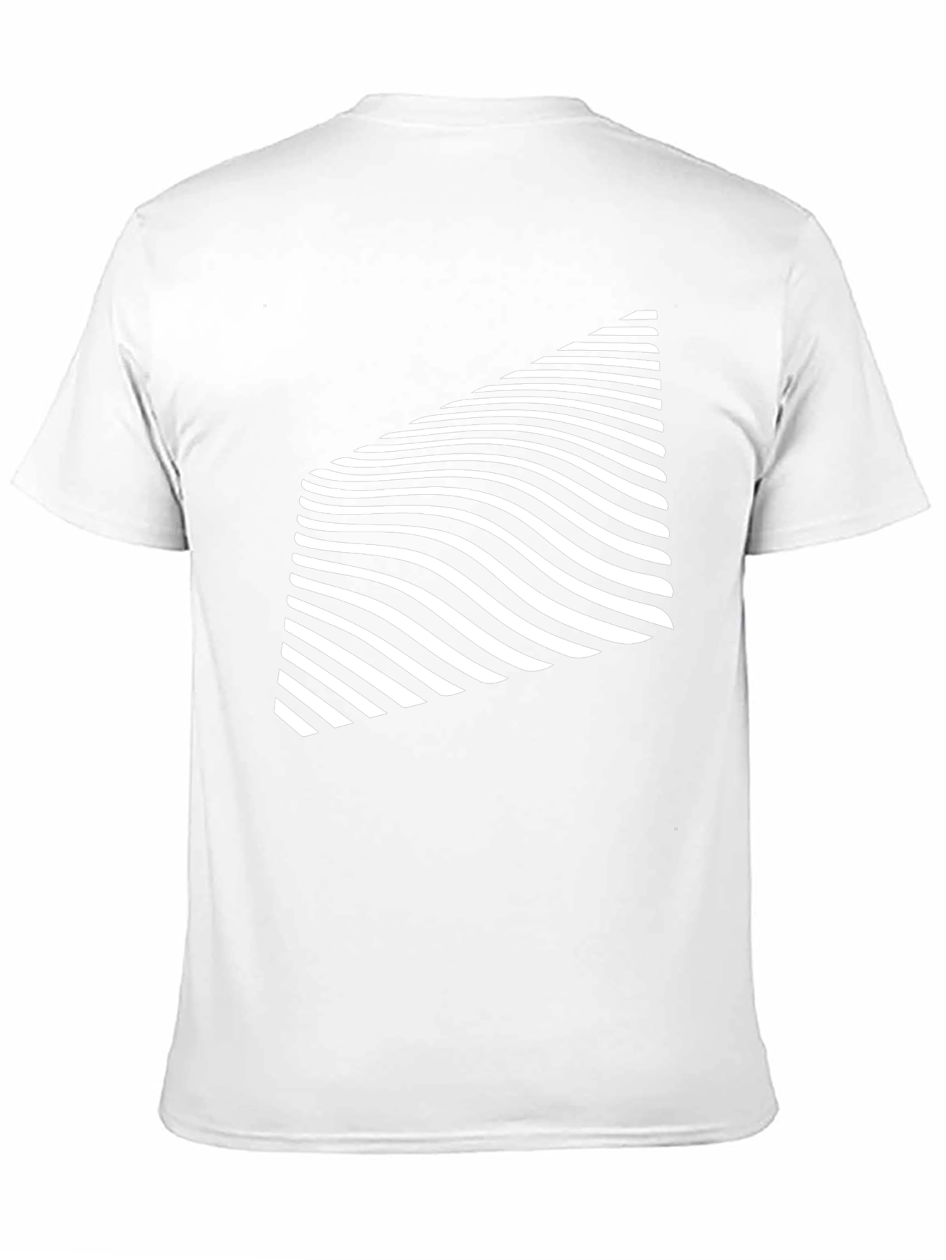Modern Black T-Shirt with Geometric Wave Design