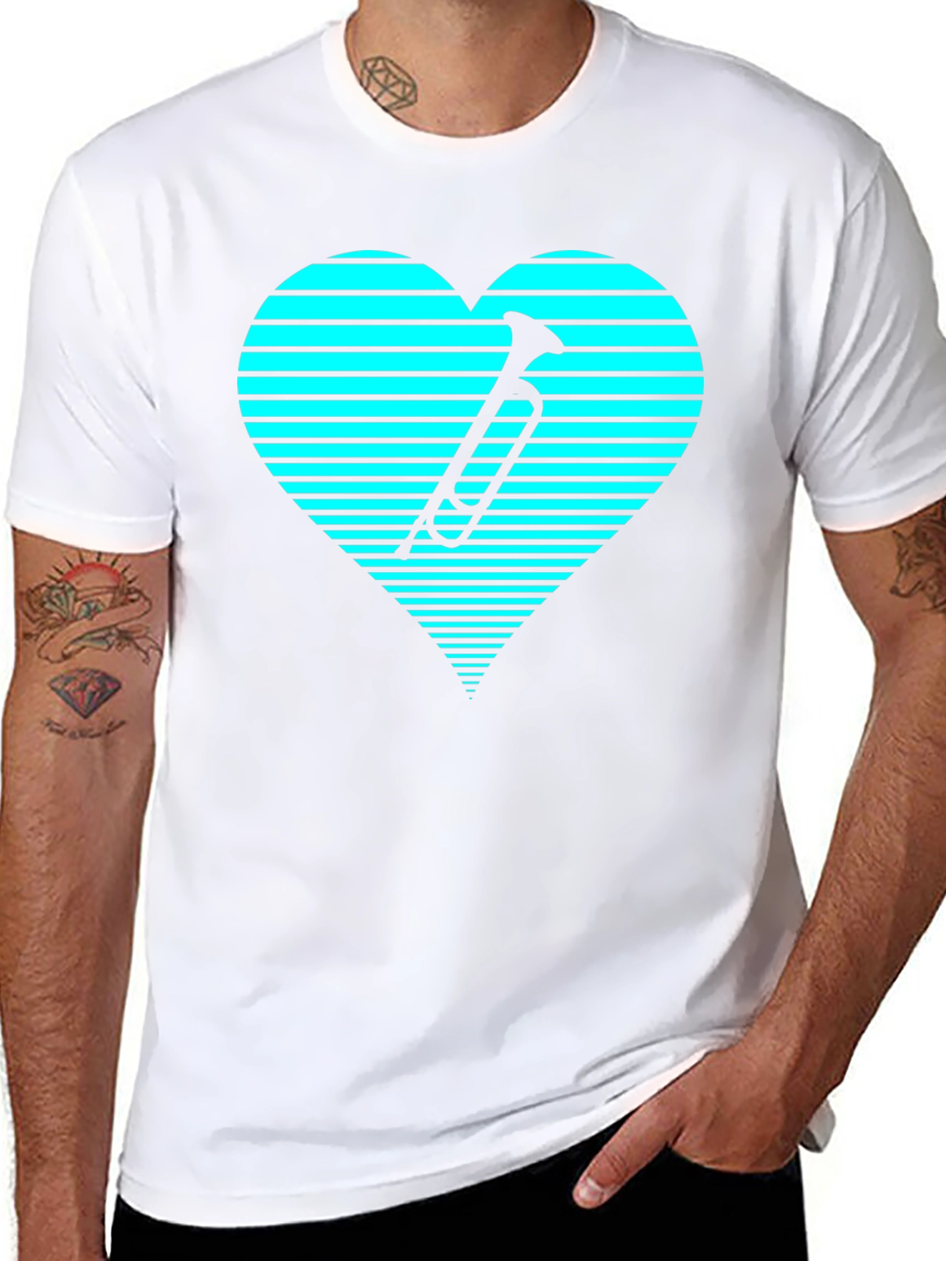 Trumpet Heartbeat T-Shirt - Unique Music Lover Gift