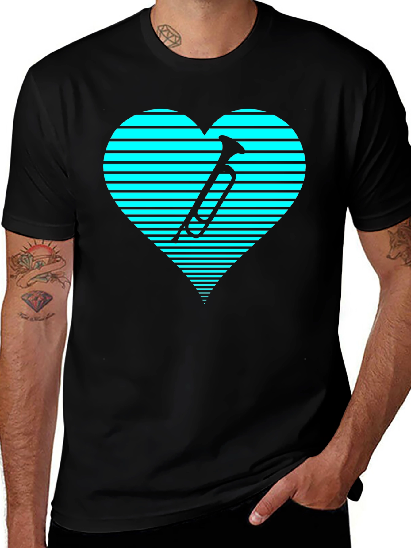 Trumpet Heartbeat T-Shirt - Unique Music Lover Gift