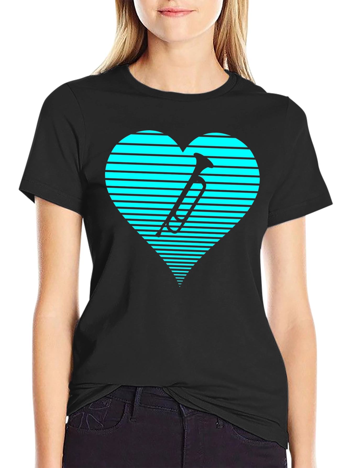 Trumpet Heartbeat T-Shirt - Unique Music Lover Gift